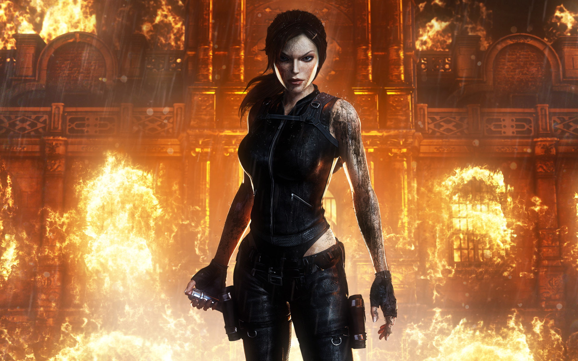 tomb, beautiful woman, flame, danger, heat - Temperature, adult, croft, young women, hell, metal Industry, night, metal, protective Suit, sign, glowing, HD Wallpaper