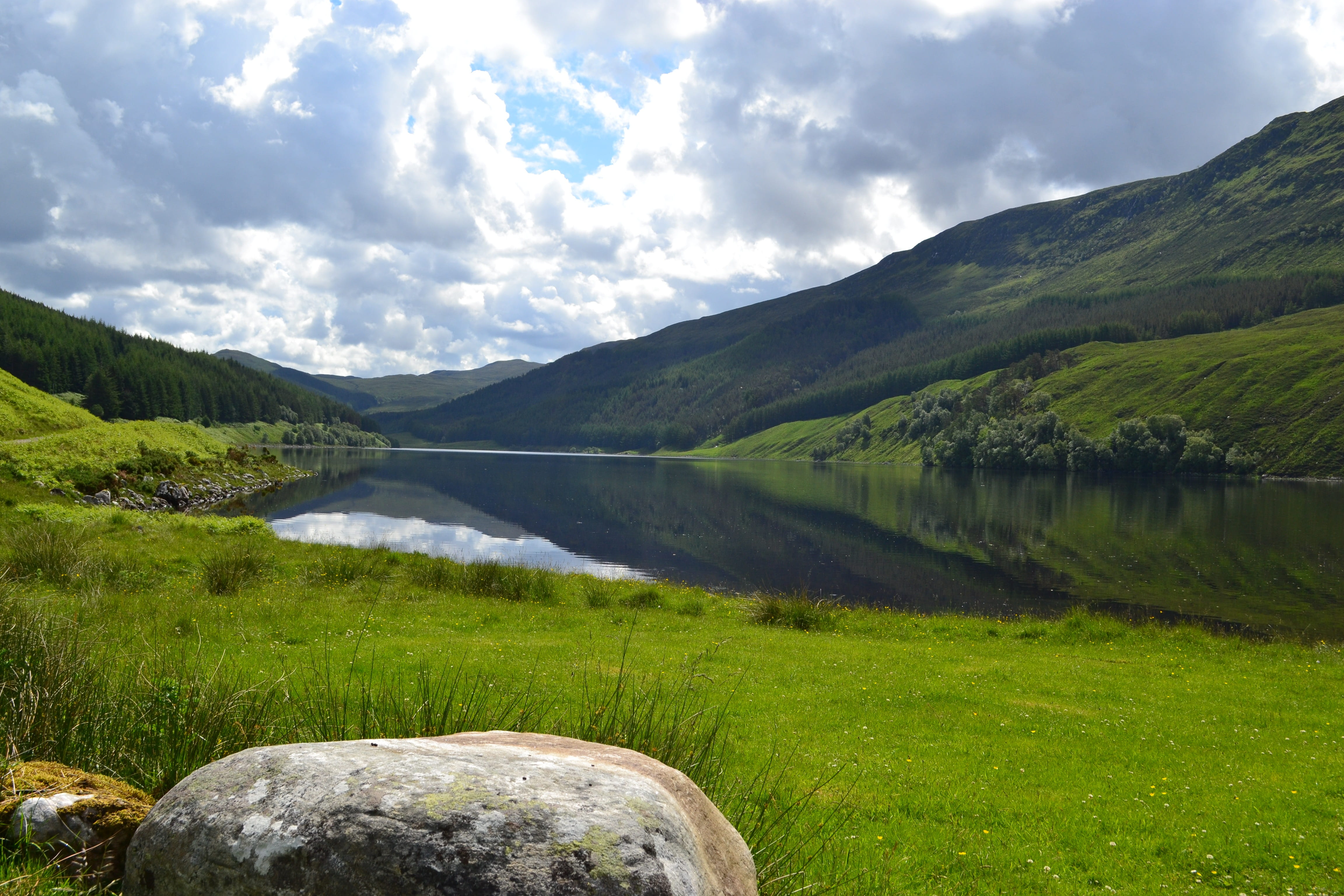 highlands, beauty in nature, wild, strathconnon, reflection, scotland, scenics - nature, tourism, travel, mountain, day, non-urban scene, lake, glen, environment, HD Wallpaper