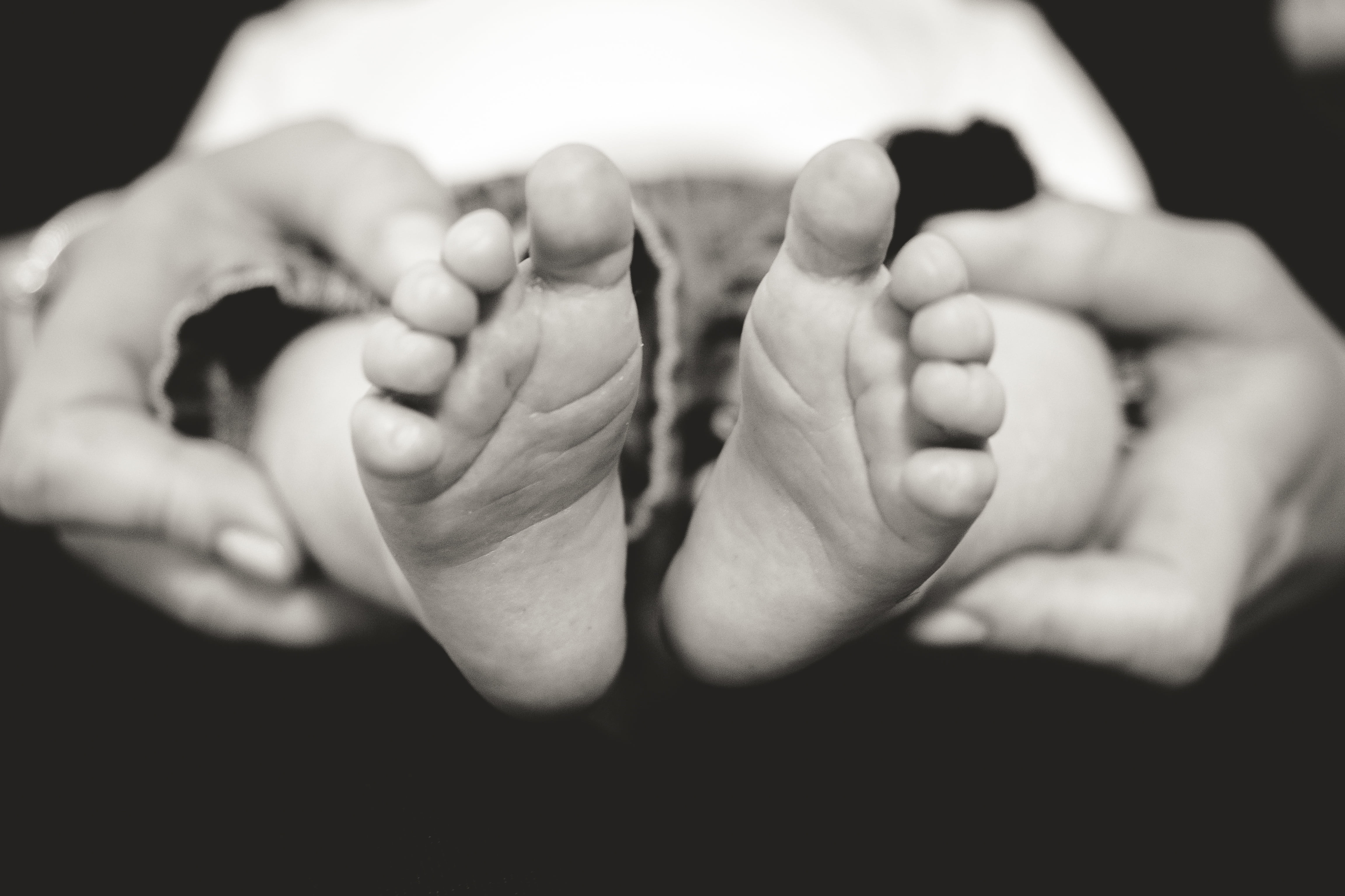 barefoot, care, baby, black background, love, newborn, hand, s, females, daughter, human body part, taking, positive emotion, 4K, close-up, human hand, HD Wallpaper