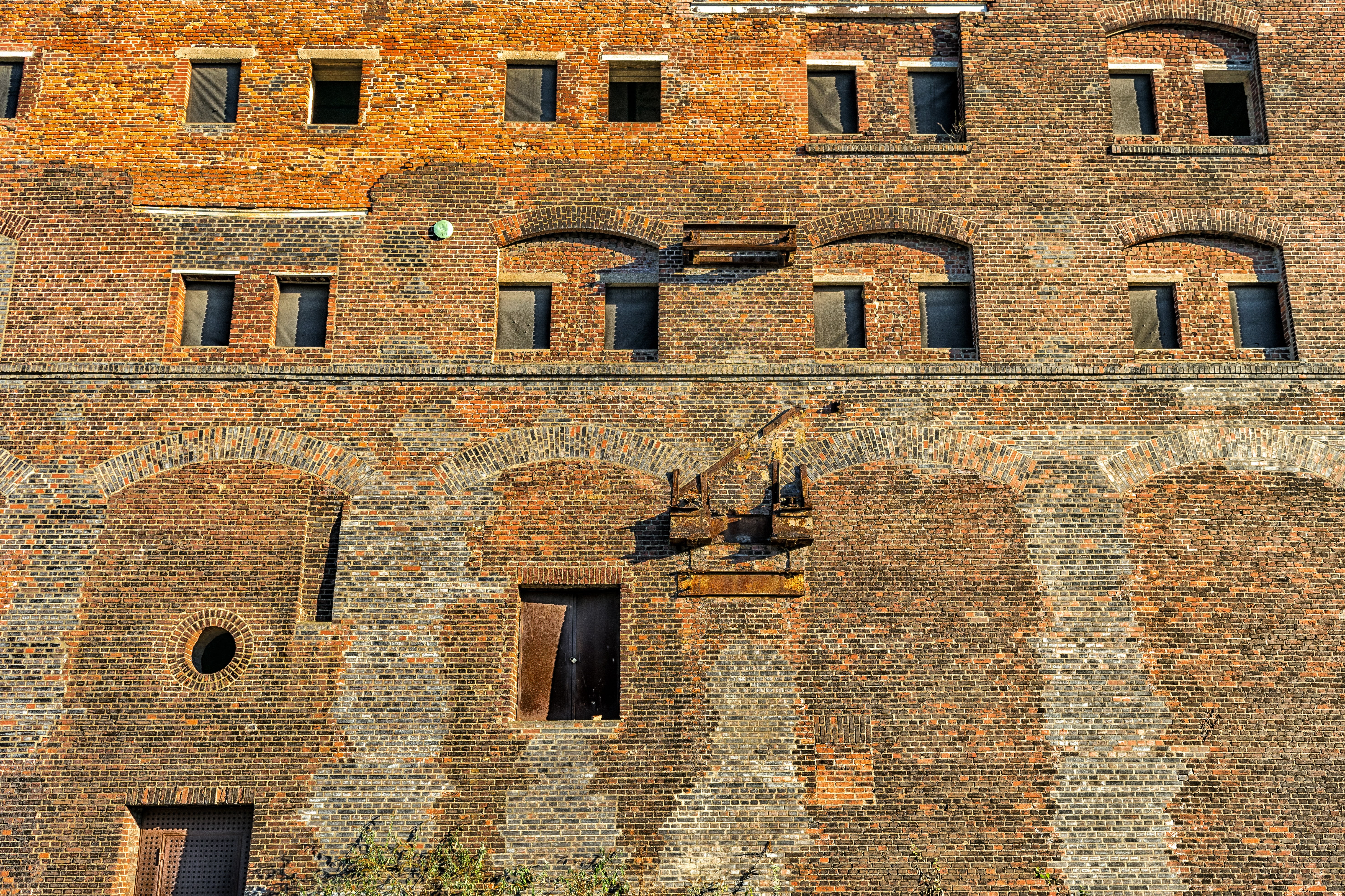 architecture, the past, still, nature, leave, building exterior, brick, upward, 5K, time, city, history, hole, window, no people, brown, wall - building feature, HD Wallpaper