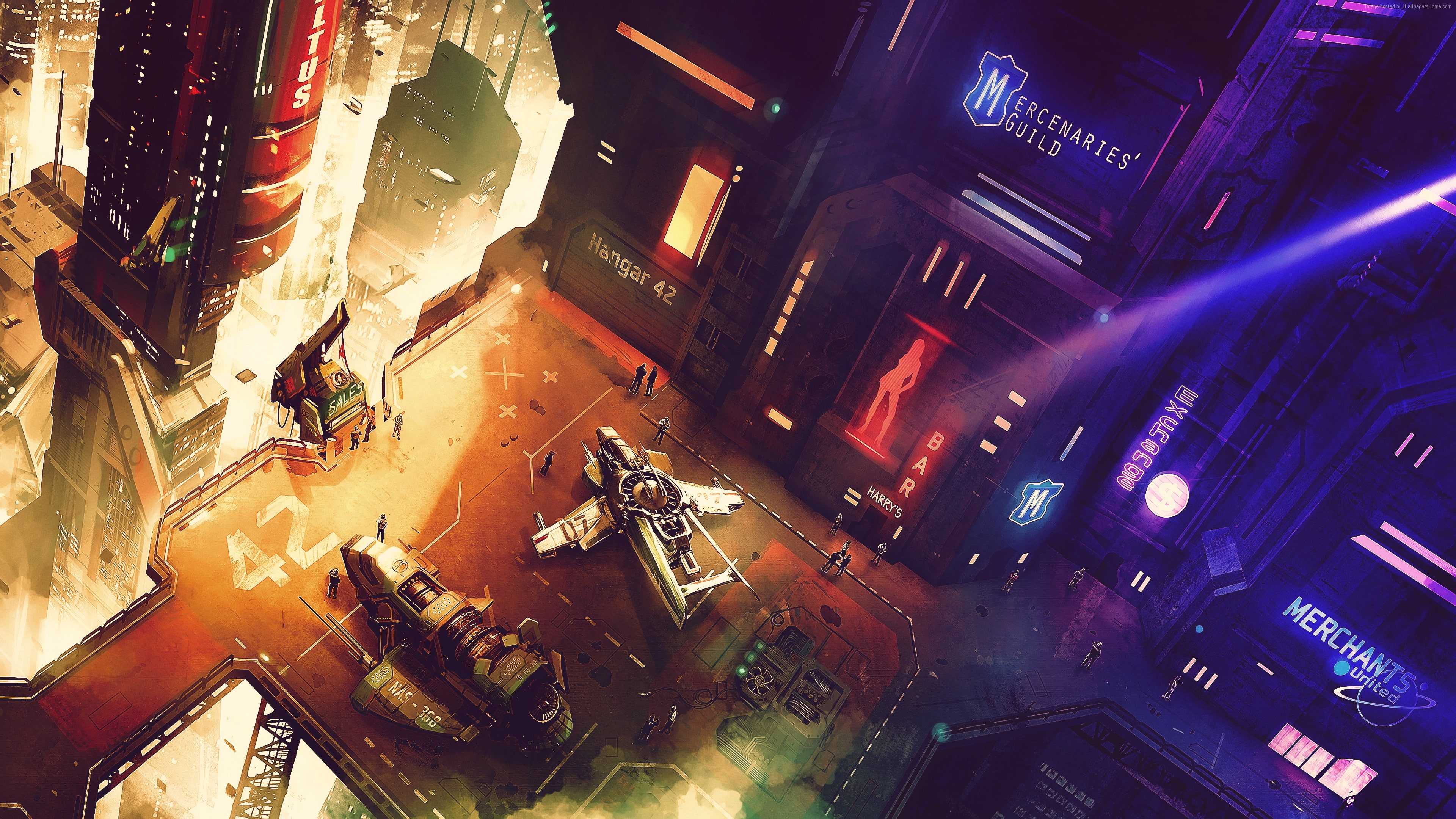 4K, poster, Star Citizen, artwork, 4K, HD Wallpaper