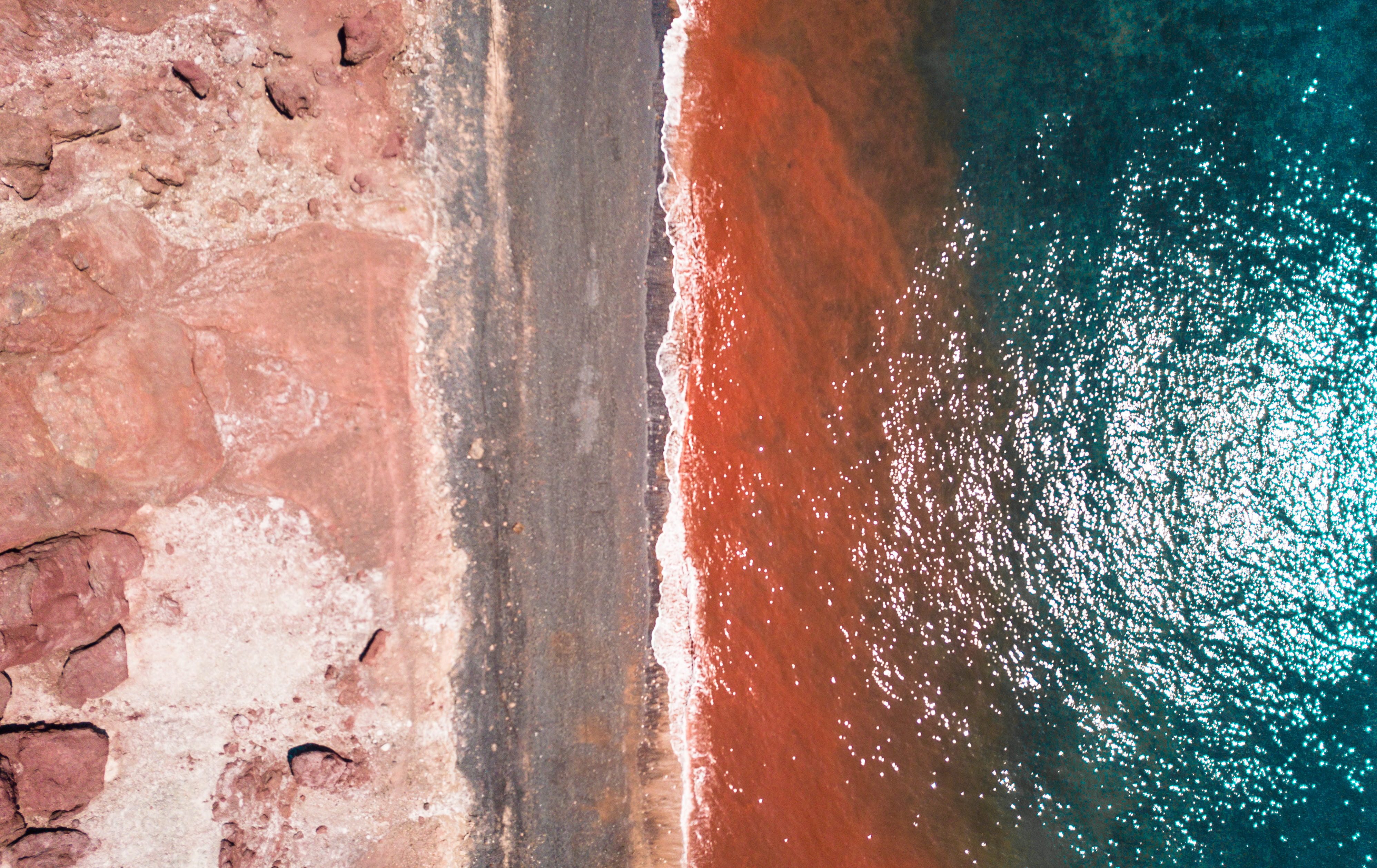 scenery, textured, volcano, panoramic, full frame, red, orange color, 4K, outdoors, solid, architecture, fractal, modern art, mountain, day, landscape, HD Wallpaper