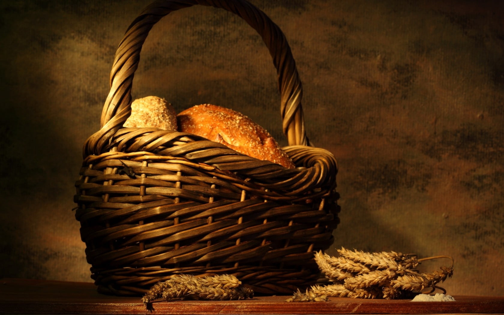 ears, bakery, agriculture, baking, homemade, art and craft, crop, wheat, flour, wood - Material, close-up, bread, food, nature, 720P, basket, whole Wheat, HD Wallpaper