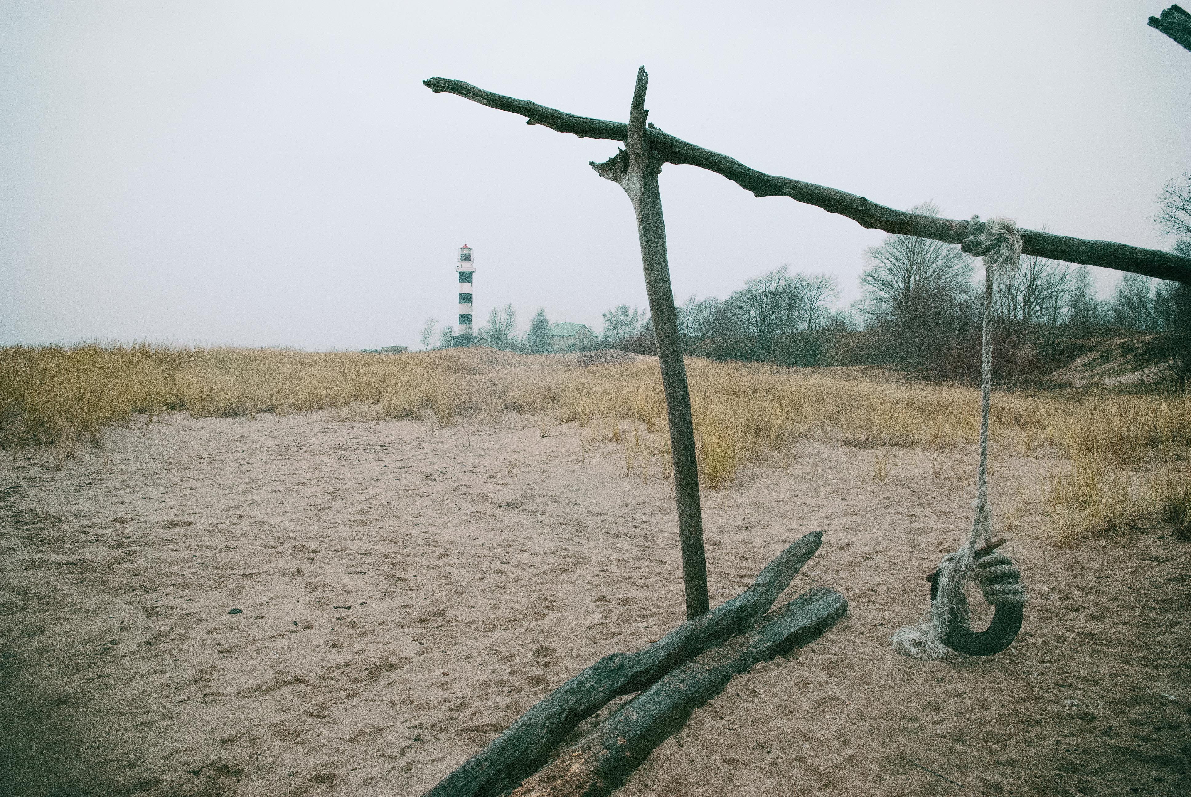 swing, coastline, outdoors, white, vintage, architecture, marine, nature, 4K, stock, background, plant, sky, analog, jitter, no people, concrete, europe, HD Wallpaper