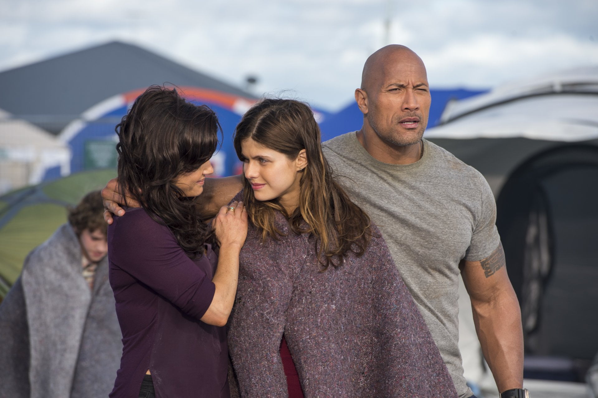 outdoors, 1080P, transportation, Alexandra Daddario, San Andreas, emotion, mid adult men, men, standing, females, car, lifestyles, women, Carla Gugino, HD Wallpaper