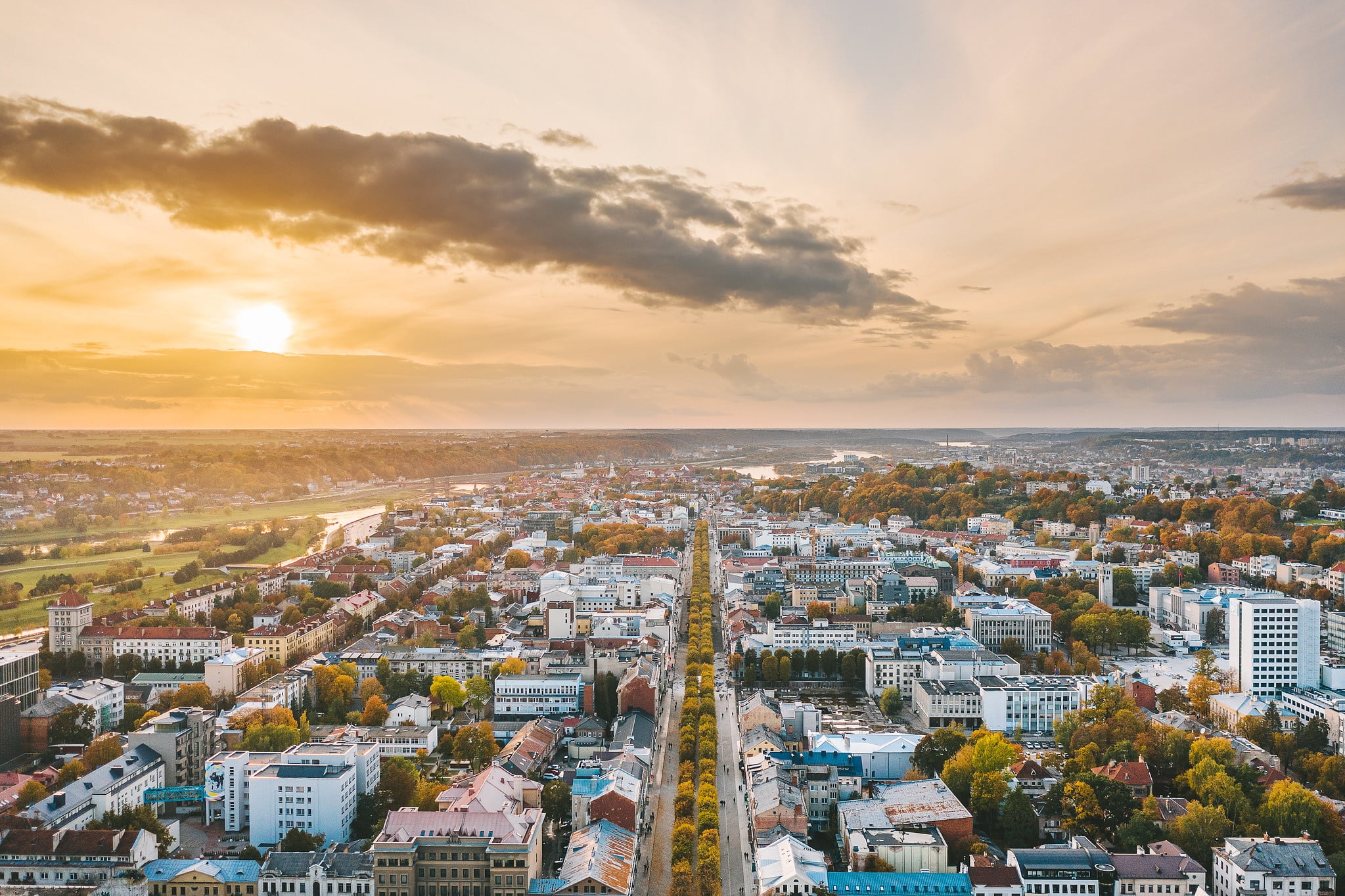Kaunas, autumn, 1080P, Lithuania, HD Wallpaper