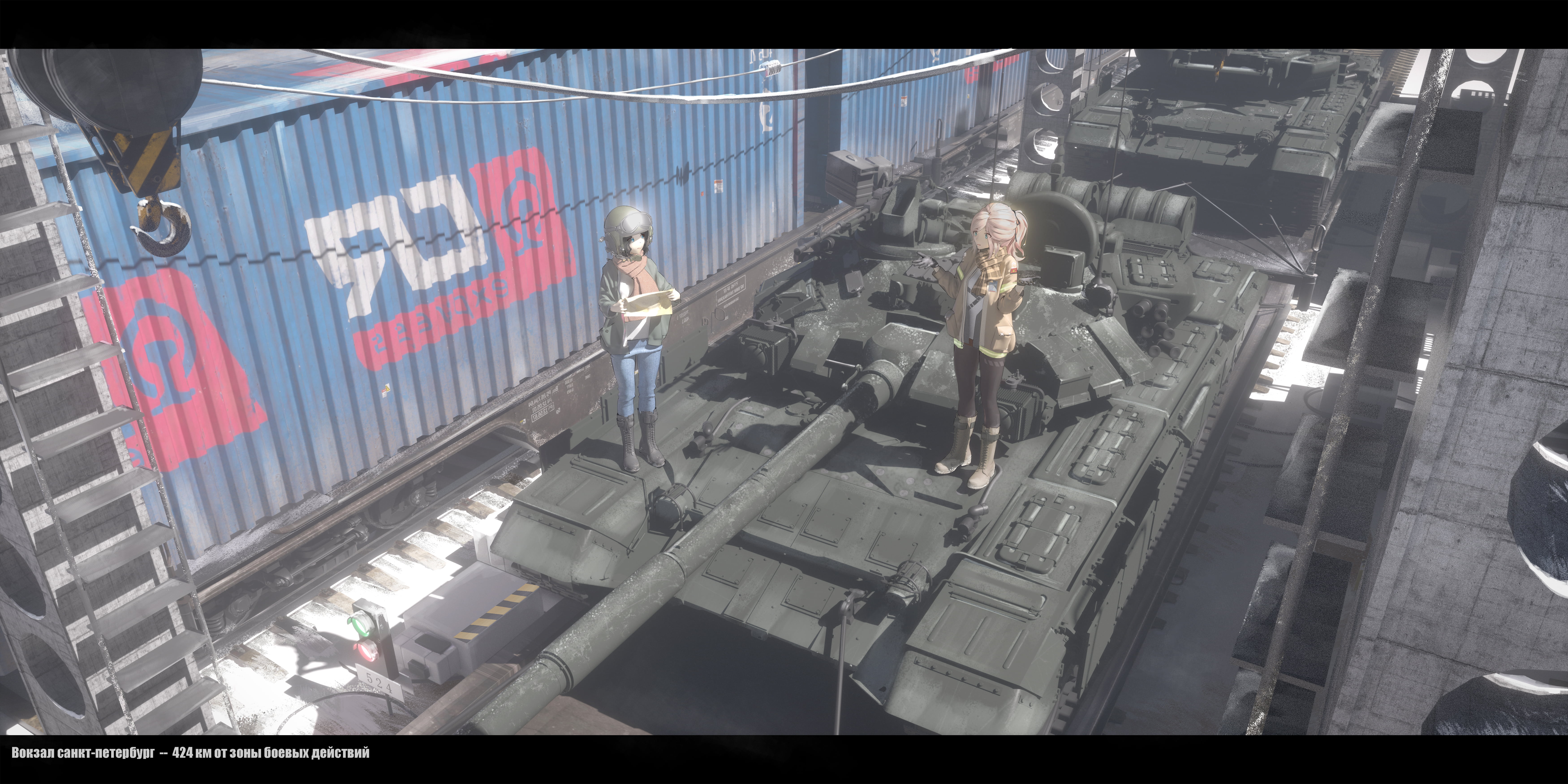 anime, anime girls, 5K, Bangeningmeng, tank, HD Wallpaper