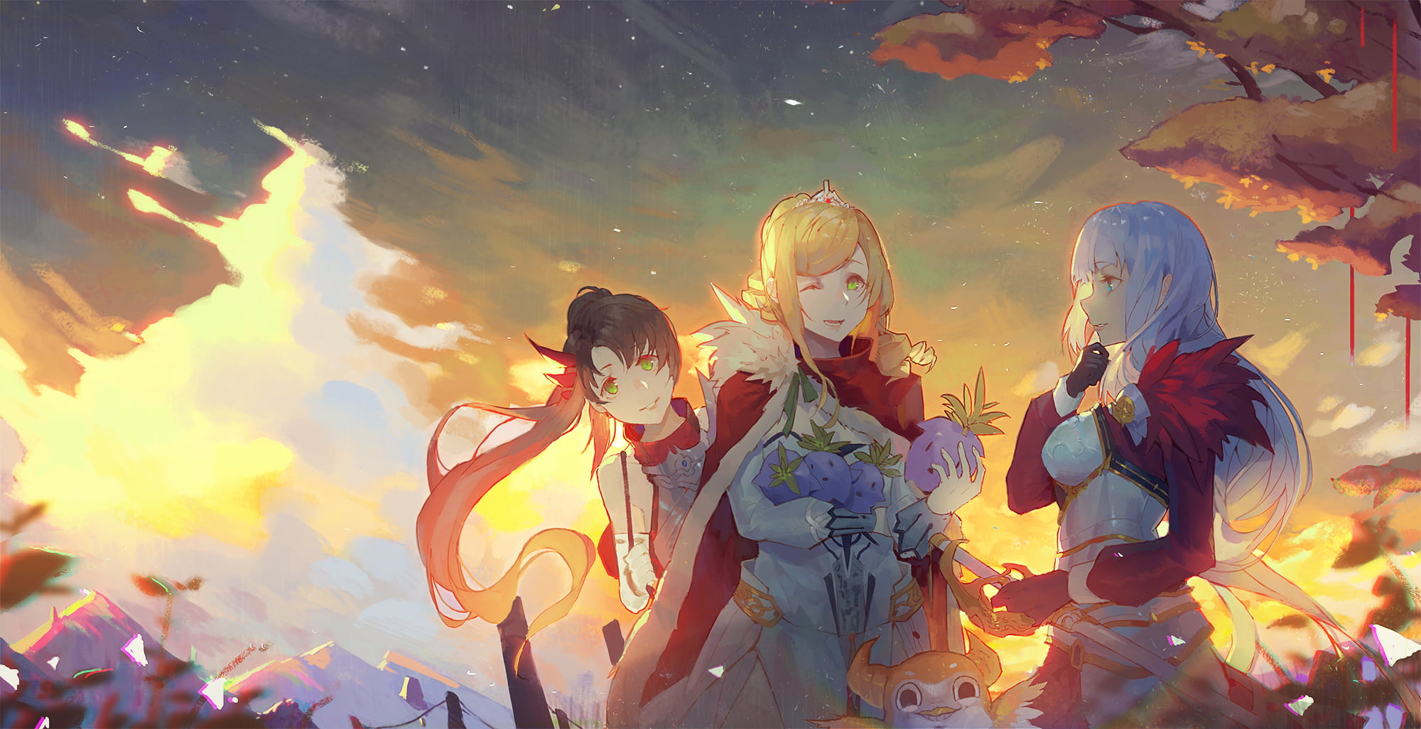 Kuroduki, anime girls, 1080P, anime, HD Wallpaper