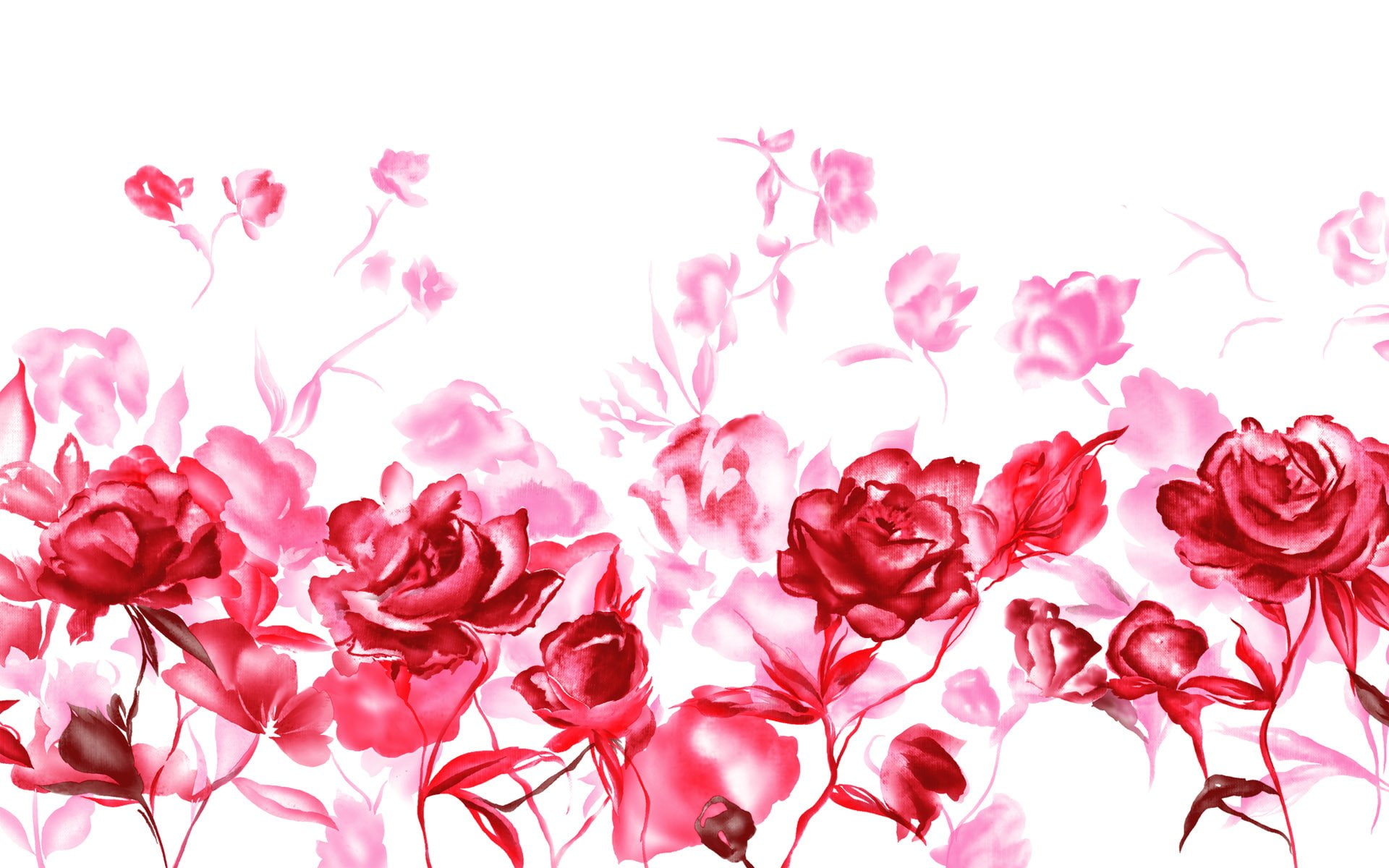 Paint, Artistic, Sketch, Rose, Red Flower, 1080P, HD Wallpaper
