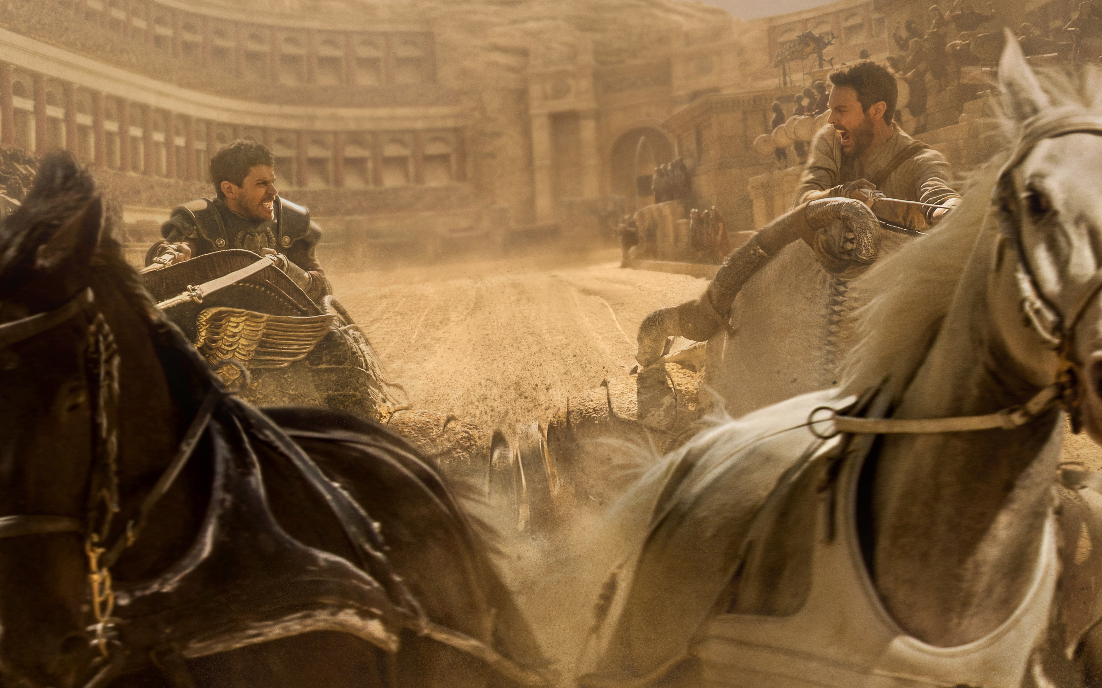 hollywood, ben, history, lifestyles, 4K, women, built structure, black, outdoors, hur, city, two, stills, tourism, travel destinations, men, horses, adult, HD Wallpaper
