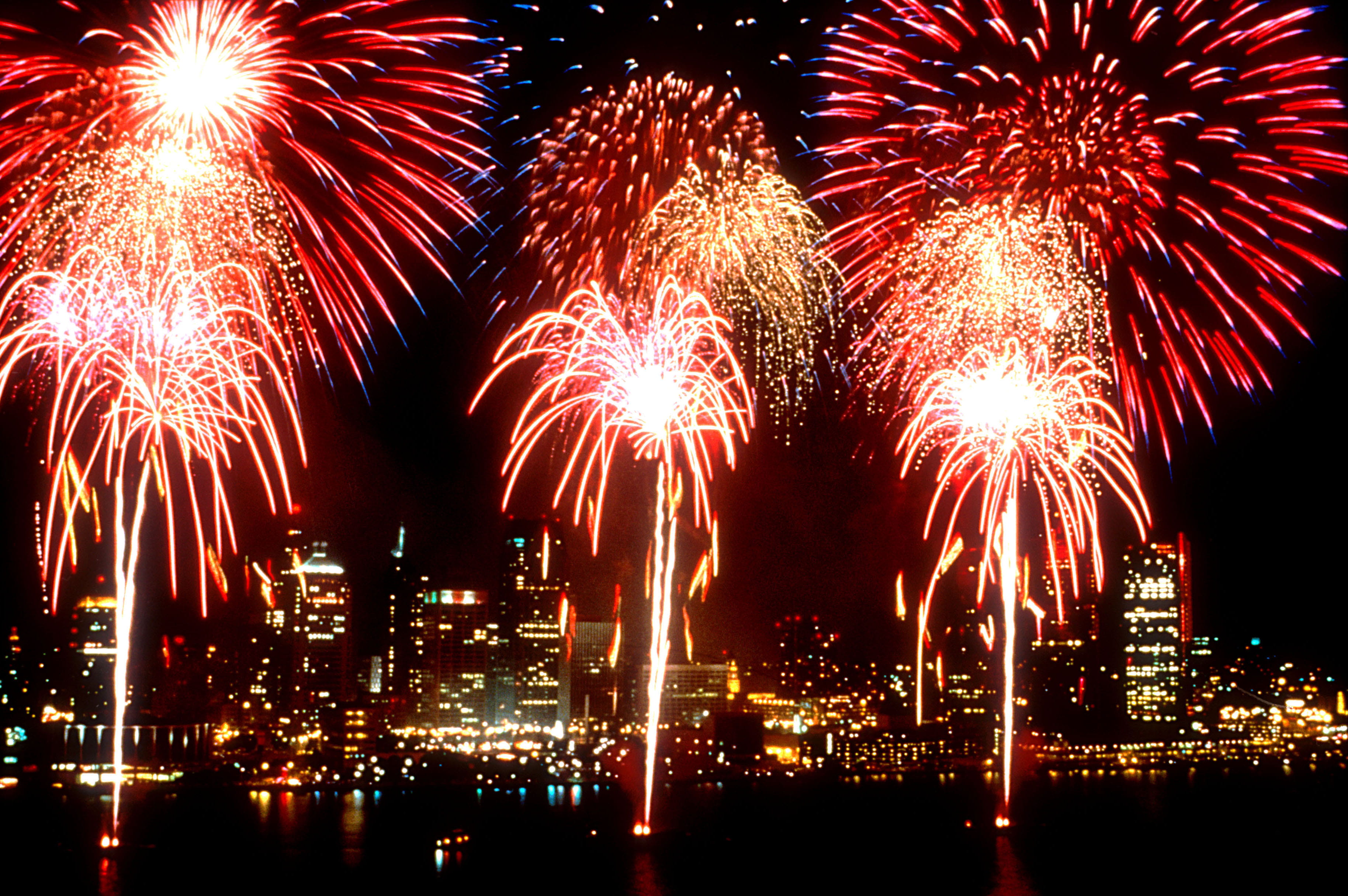 ontario, july, sky, nature, light, illuminated, holiday, photos, public domain, 2K, skyscraper, arts culture and entertainment, cityscape, night sky, event, HD Wallpaper