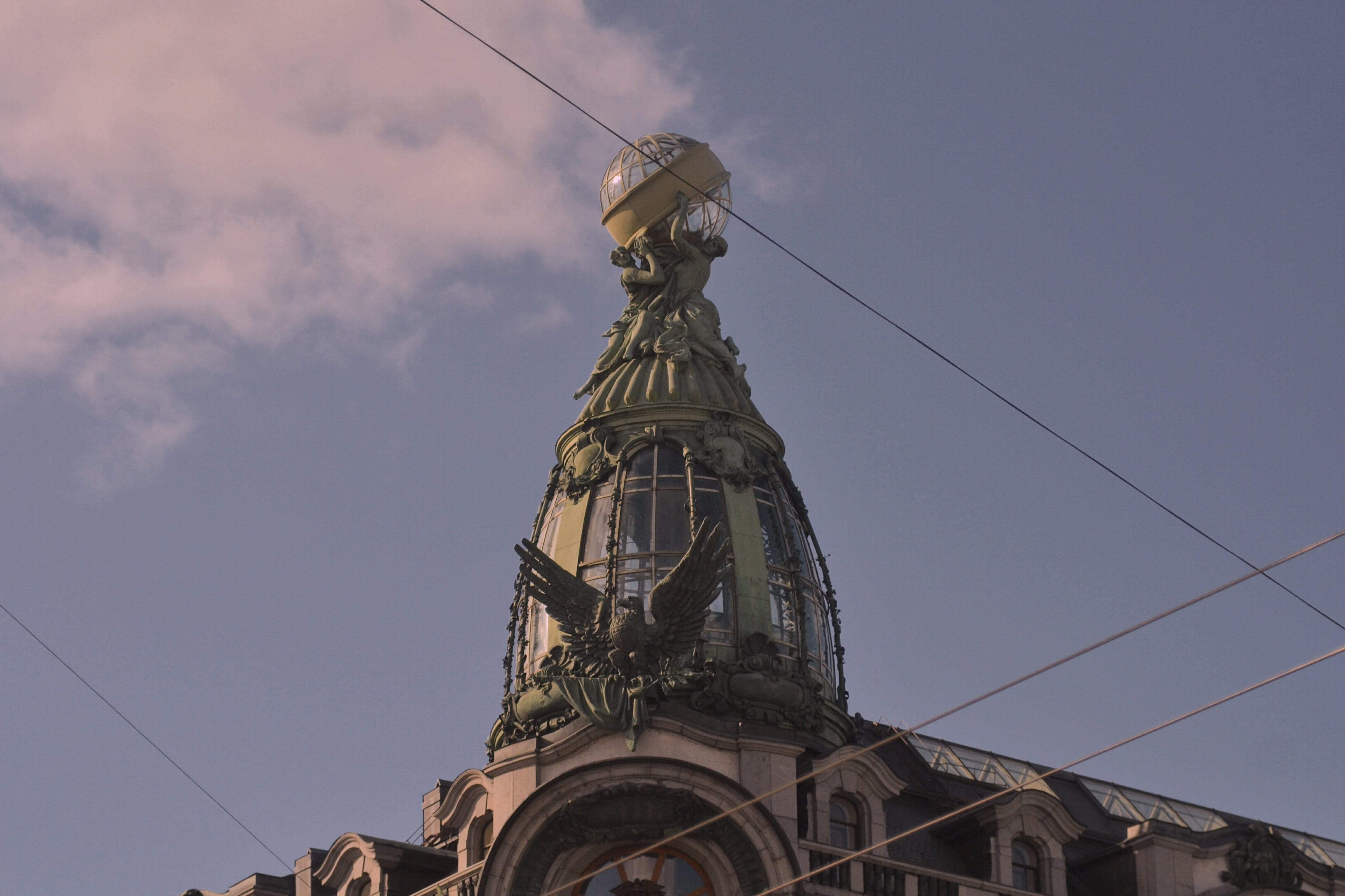 place of worship, history, architecture, no people, russia, nevsky pr., belief, cable, low angle view, the past, day, city, 4K, wires, old, sankt-peterburg, HD Wallpaper