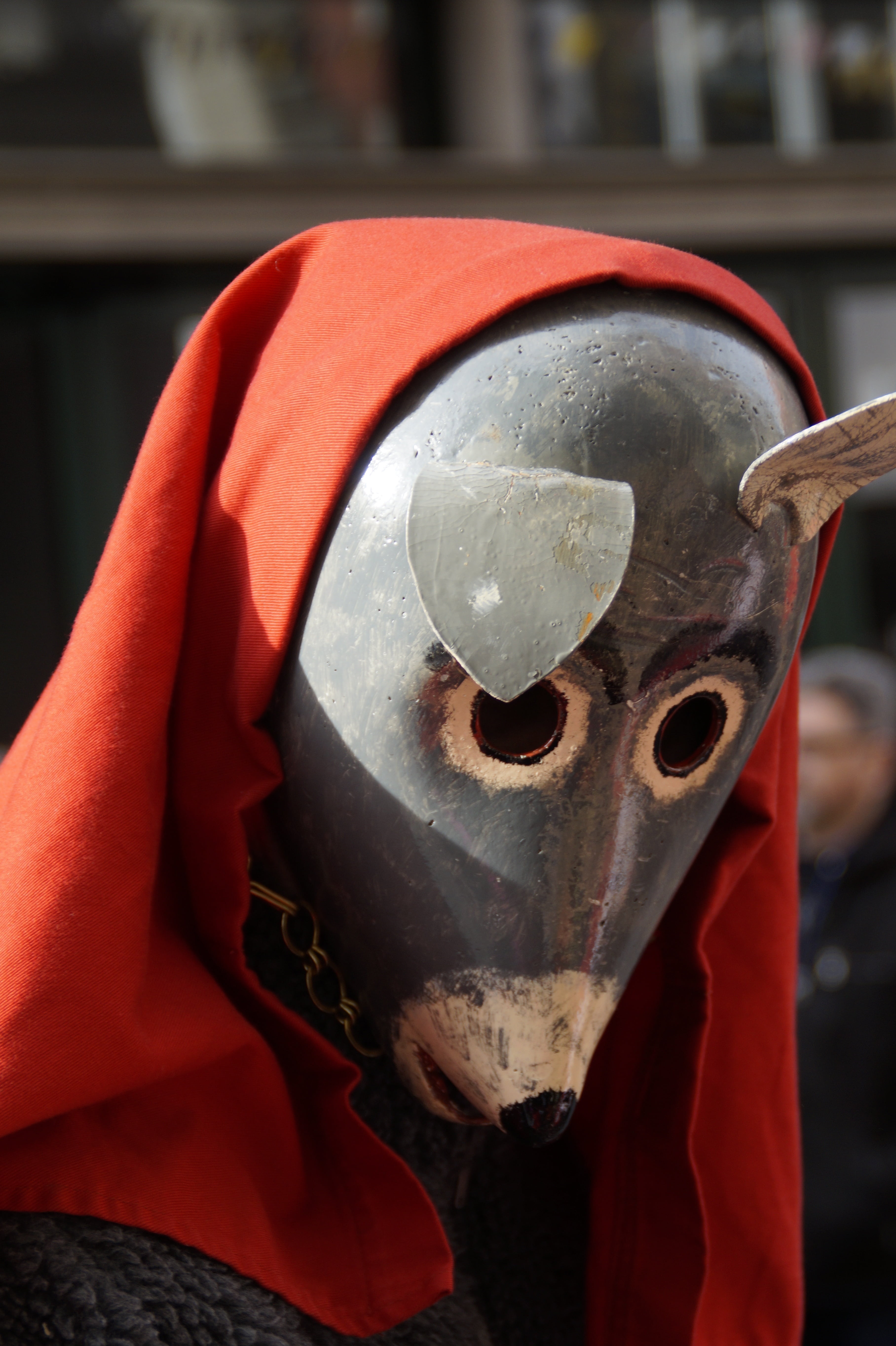 representation, masquerade, customs, obscured face, costume, security, close, haes, front view, clothing, mask, baden württemberg, haestraeger, face, metal, Phone HD Wallpaper