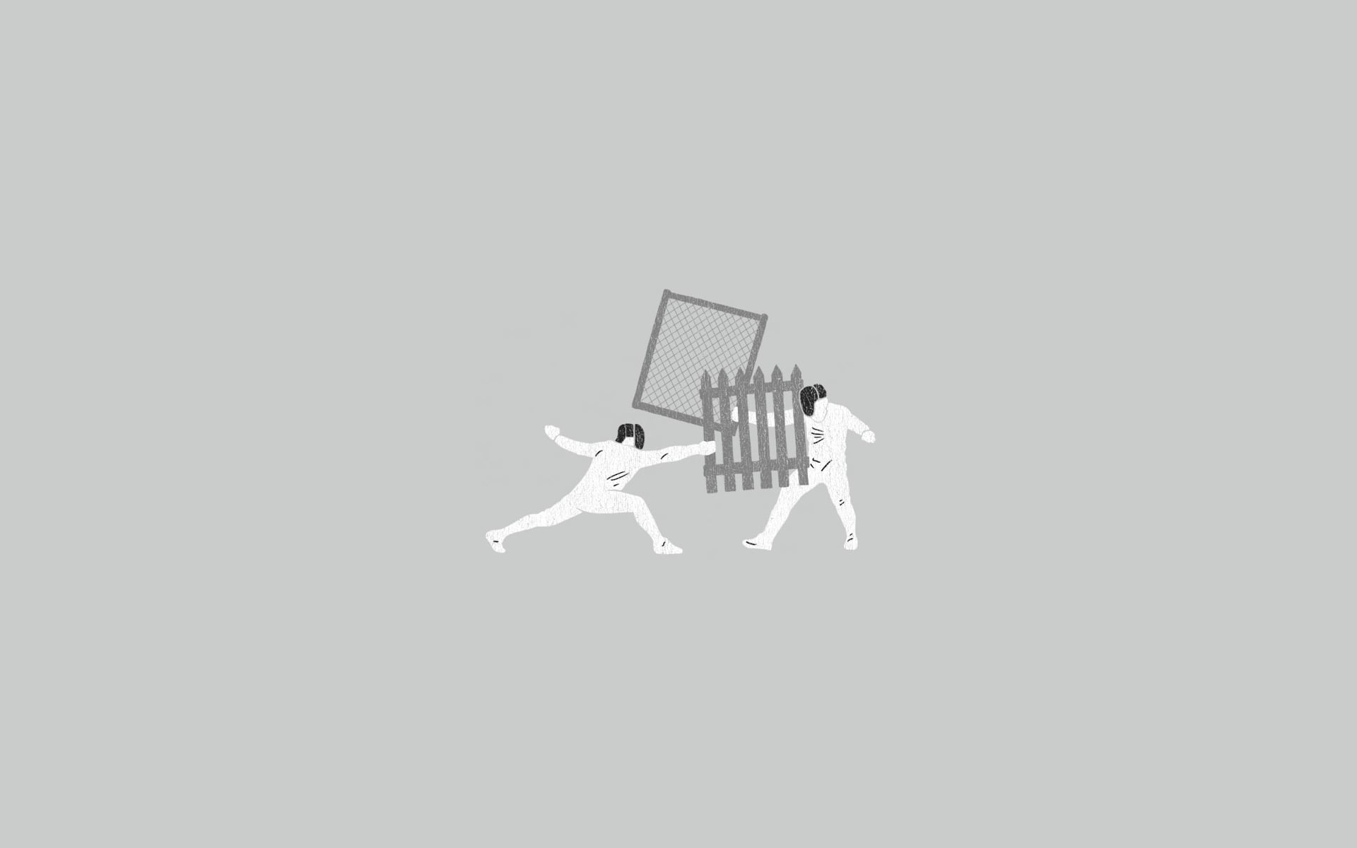 technology, nature, minimalism, environment, electricity, clear sky, players, 1080P, white background, music, two, representation, puns, no people, copy space, HD Wallpaper