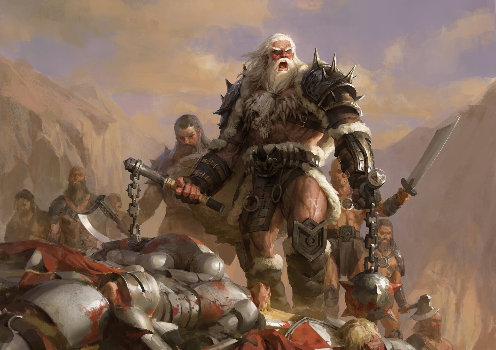 Barbarian, Man, Warrior, Weapon, 1080P, Armor, Clash Of Wonders, Video Game, HD Wallpaper