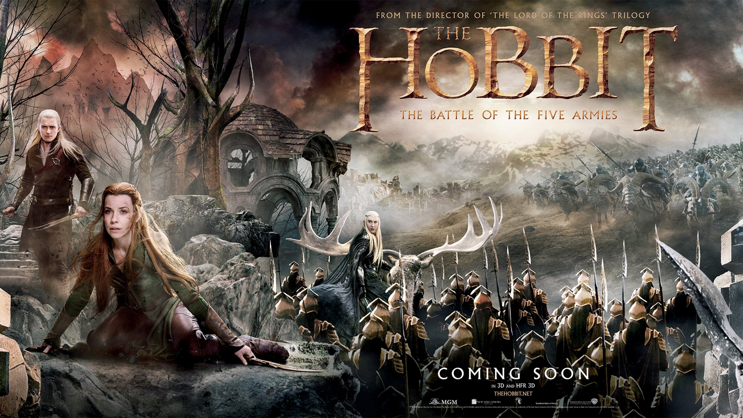 fantasy, lotr, adventure, battle, lord, battle-five-armies, hobbit, 2K, rings, armies, HD Wallpaper