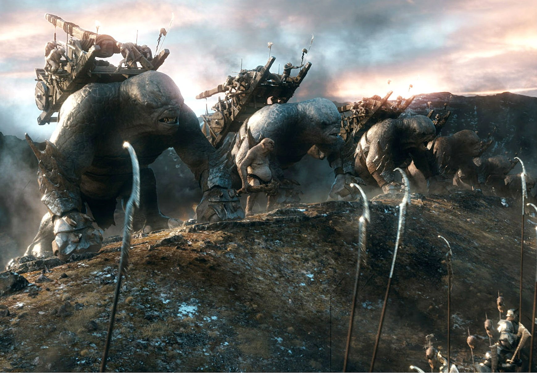 five, art and craft, animal representation, animal themes, nature, mammal, water, no people, hobbit, Armies, burning, sculpture, battle, outdoors, day, HD Wallpaper