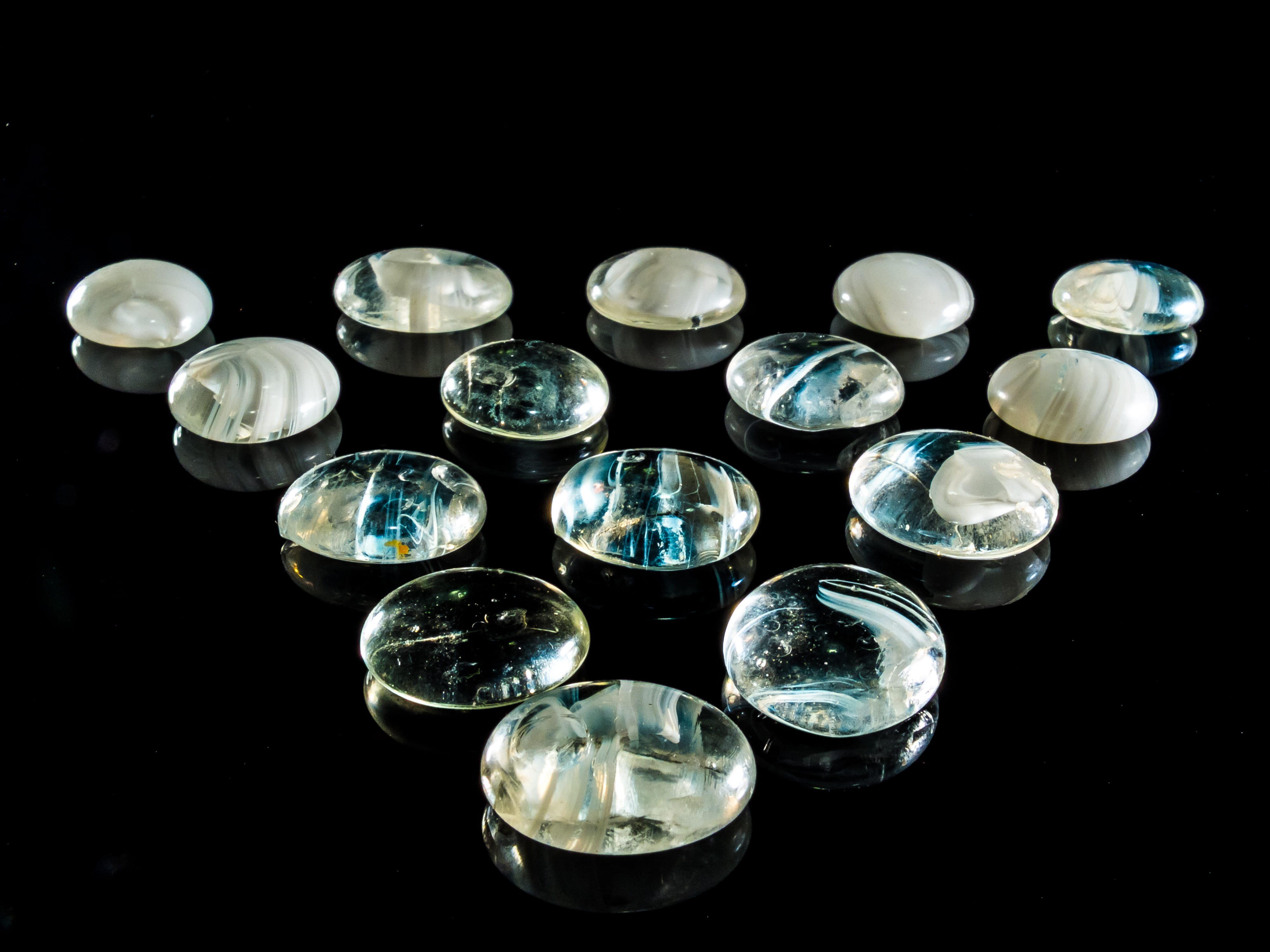pattern, semi, shape, glass, blocks, abundance, rhinestones, group of objects, no people, glass art, geometric shape, cut out, shiny, studio shot, Semi Precious Stones, HD Wallpaper