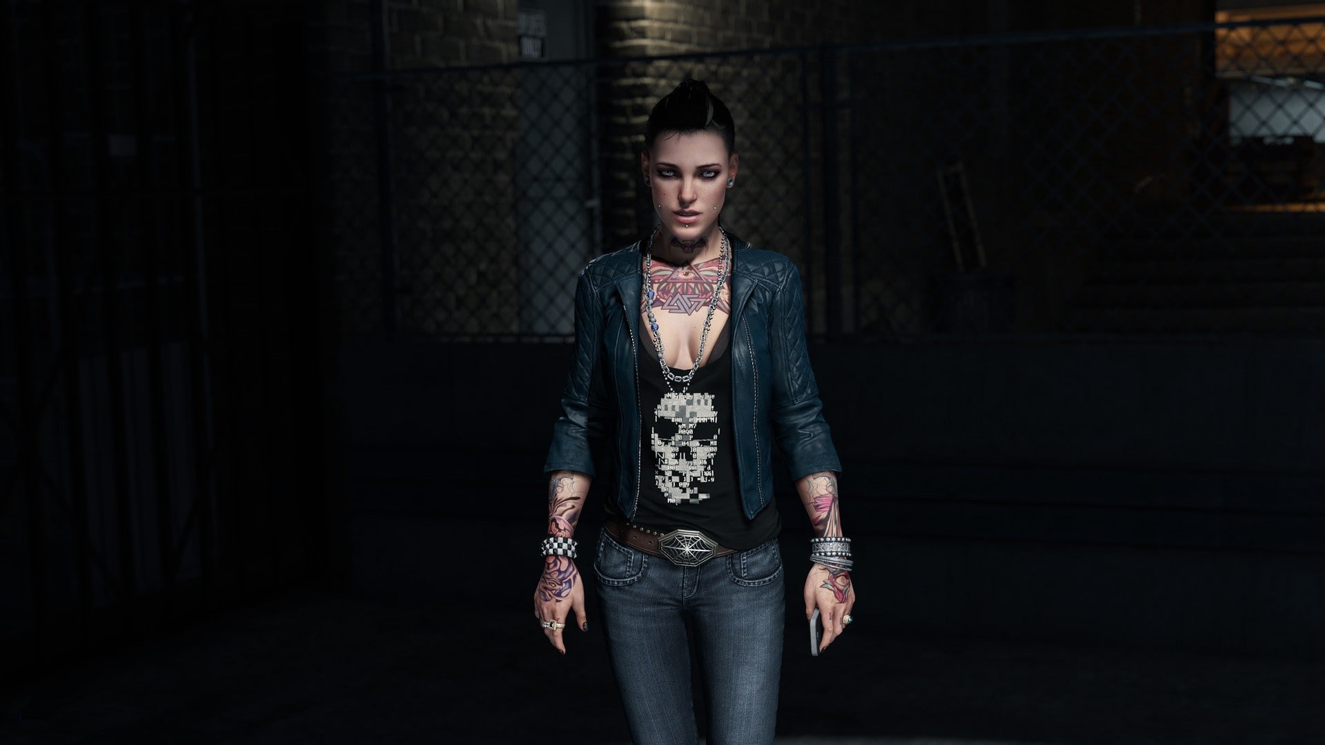 1080P, clara lille watch dogs tattoo piercing short hair, HD Wallpaper