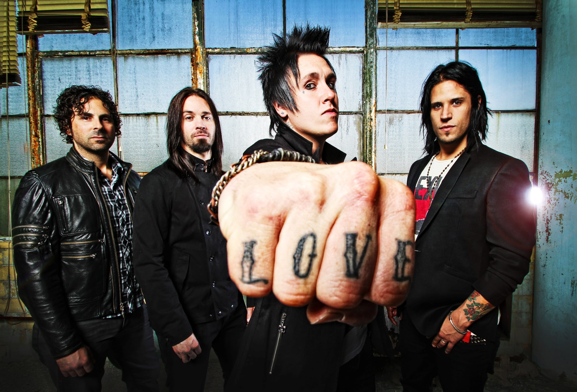 waist up, people, young men, adult, group of people, young adult, young women, clothing, front view, poster, looking at camera, papa roach, lifestyles, HD Wallpaper