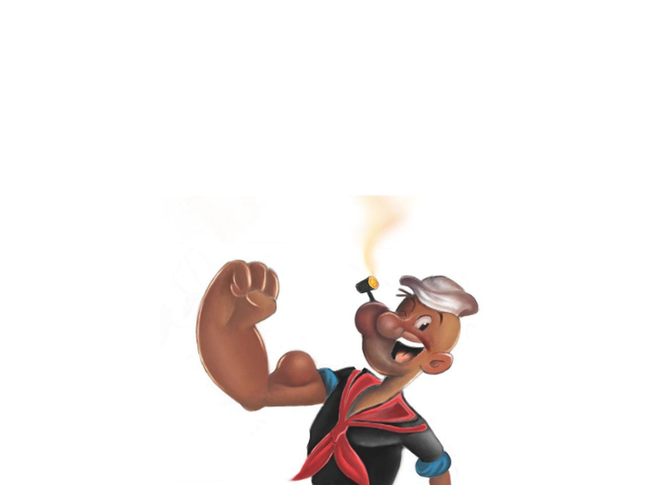 cut out, child, childhood, copy space, arms raised, happiness, Popeye, success, lifestyles, side view, TV Show, one person, studio shot, holding, waist up, HD Wallpaper