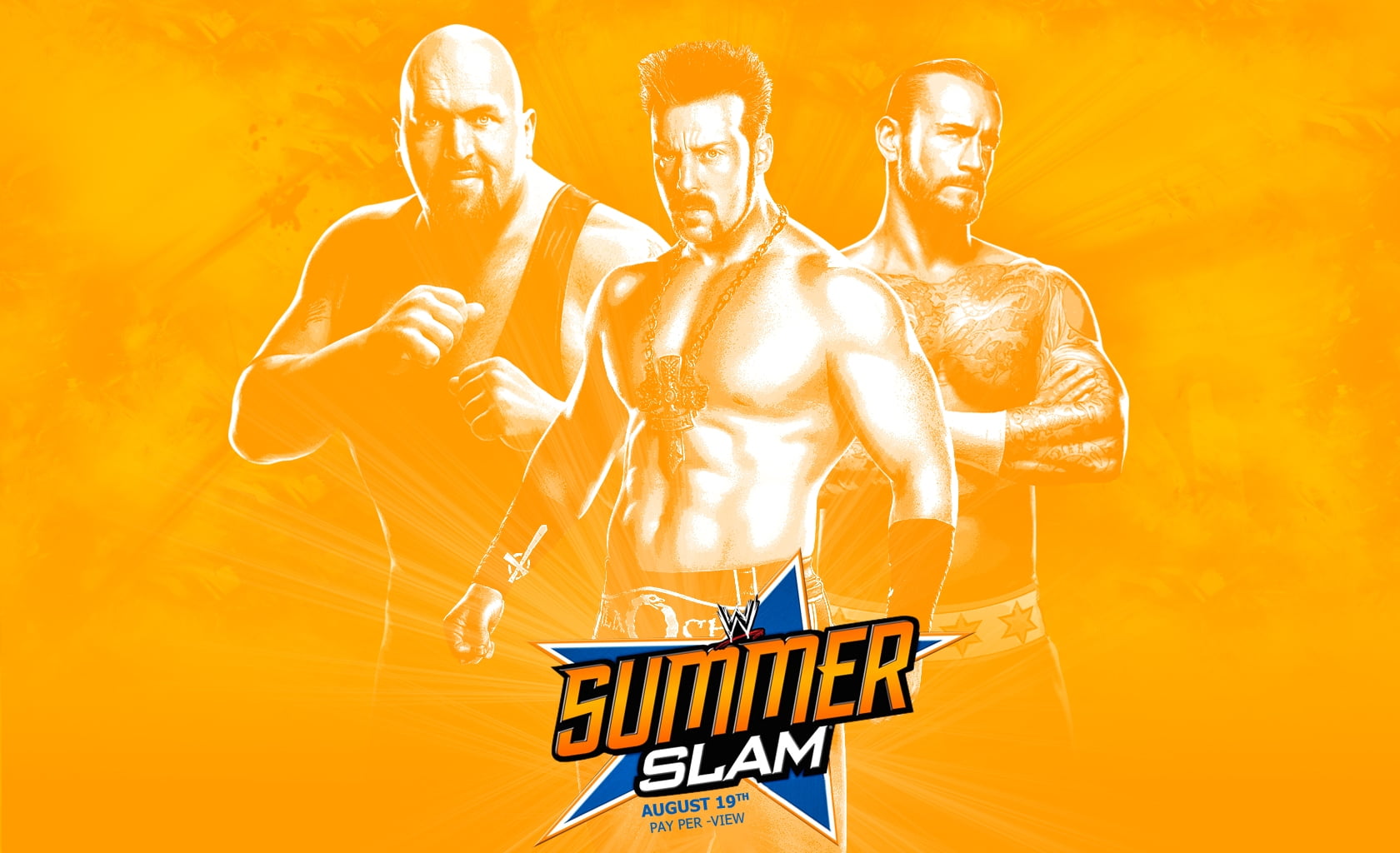 fun, adult, computer, yellow, WWE, summer, poster, colored background, transportation, 720P, summerslam, group of people, males, communication, waist up, HD Wallpaper
