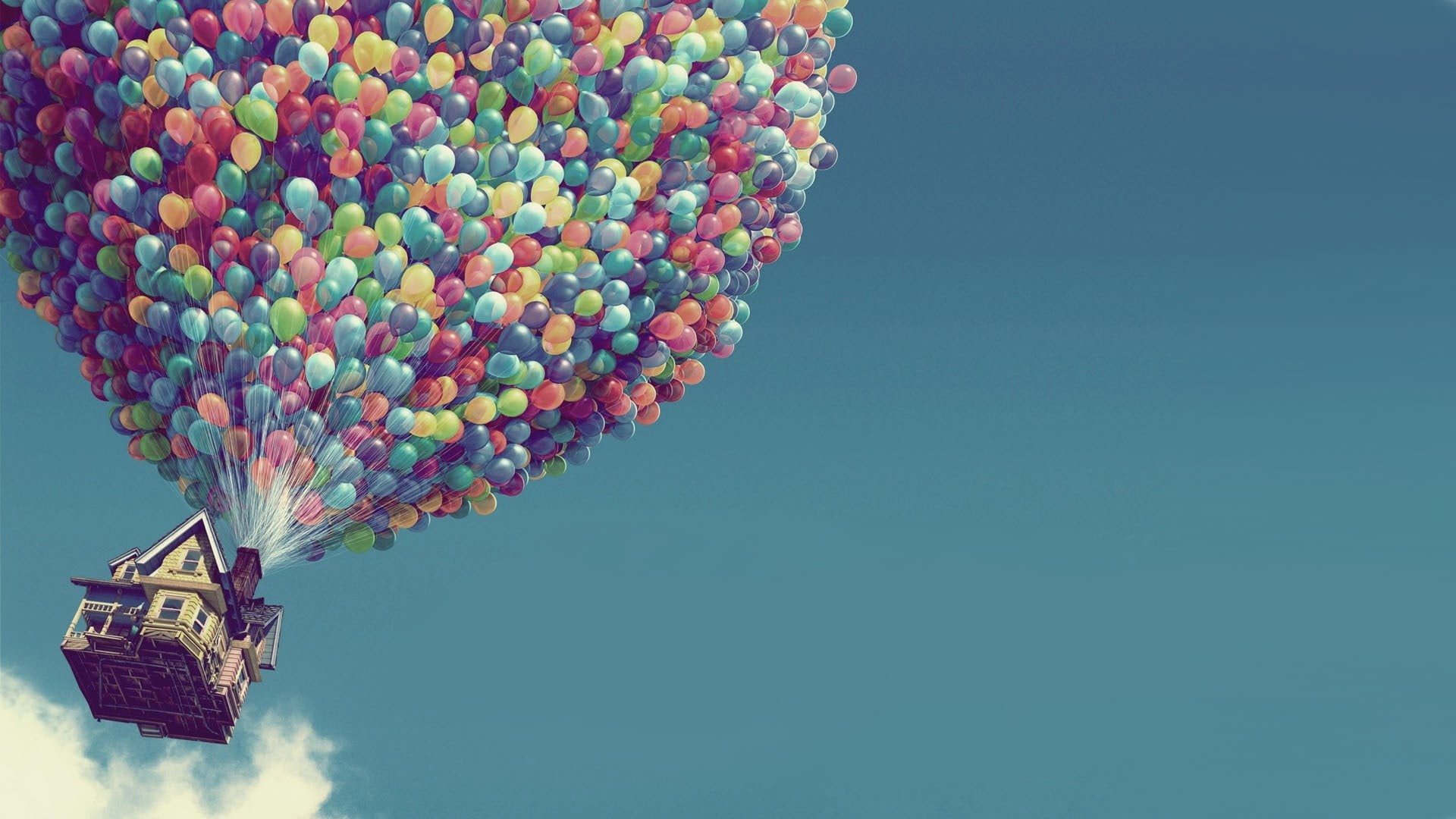 low angle view, multi colored, blue, balloon, hipster desktop, day, clear sky, outdoors, transportation, no people, freedom, mid-air, flying, built structure, HD Wallpaper