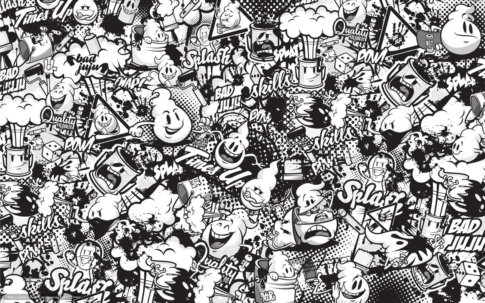 Black and White, Artistic, Graffiti, Hipster, 720P, HD Wallpaper