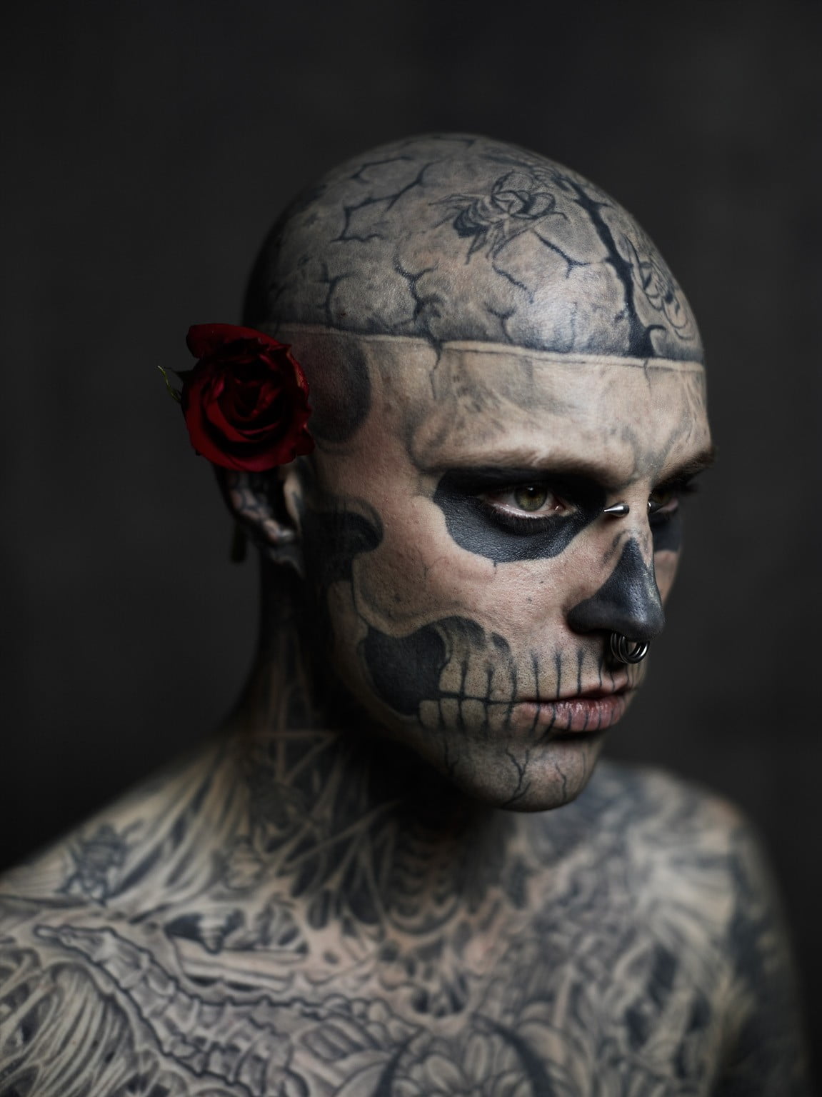 mask - disguise, brain, human face, looking at camera, skull, spooky, men, fear, celebration, horror, one person, 720P, bald, portrait display, depth of field, Phone HD Wallpaper