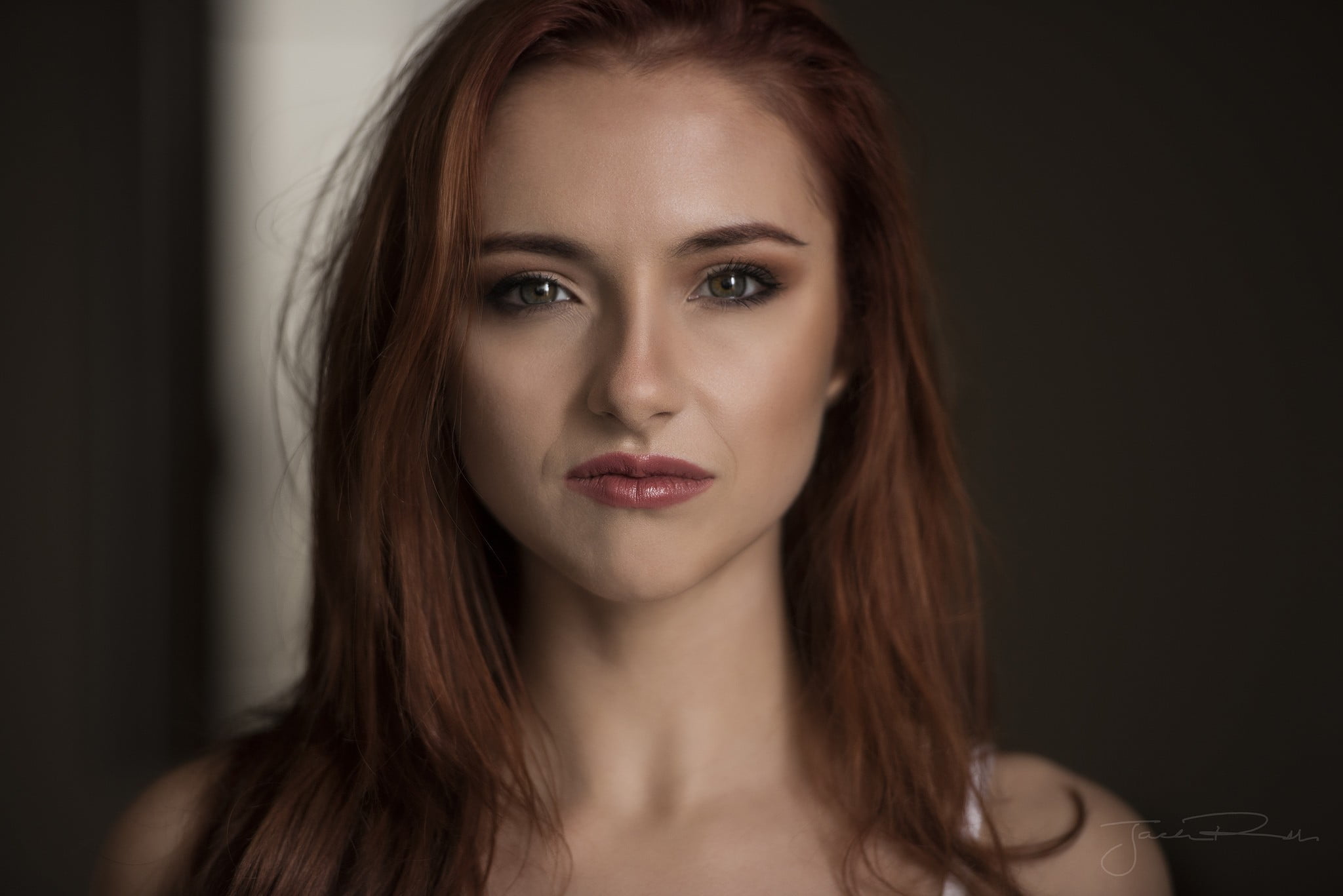 fashion, indoors, long hair, portrait, human body part, teenager, women, Sophia Blake, 1080P, headshot, human face, beauty, young adult, close-up, front view, HD Wallpaper