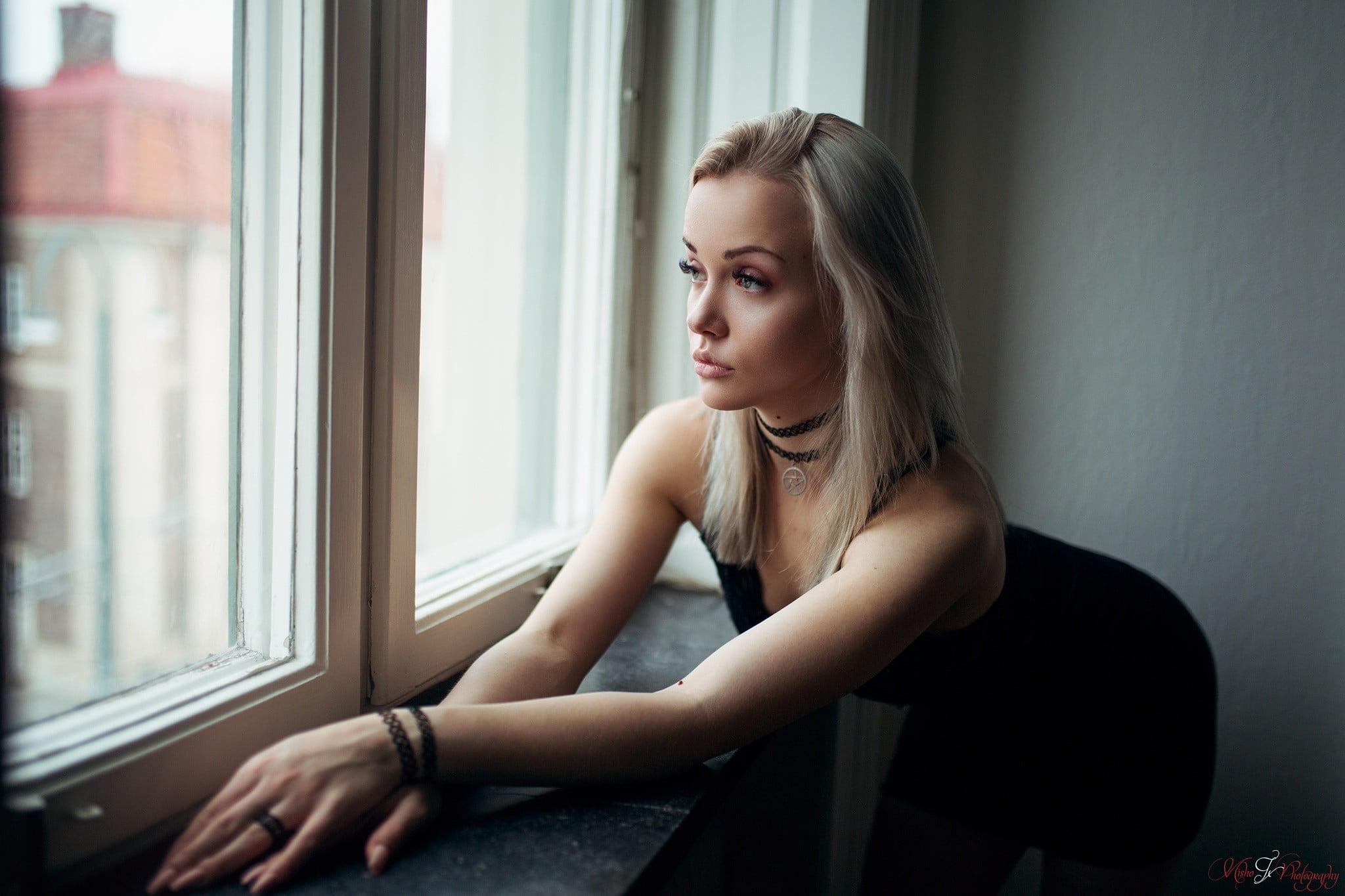 women, one person, young adult, sitting, hair, Alicja Sedzielewska, contemplation, blond hair, portrait, lifestyles, hairstyle, beauty, blonde, looking, HD Wallpaper
