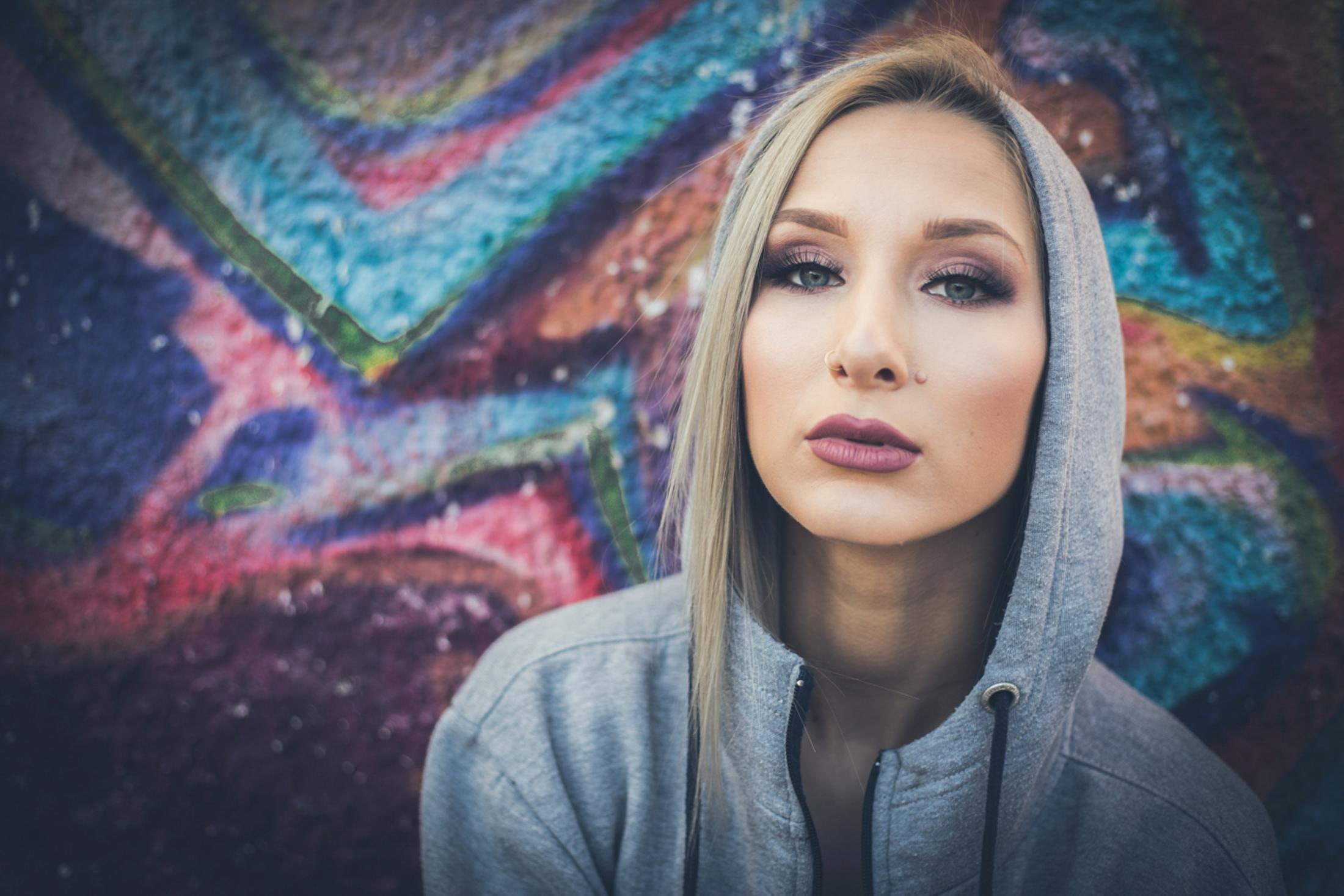 hood - clothing, lifestyles, hairstyle, juicy lips, women, leisure activity, portrait, beautiful woman, headshot, front view, standing, one person, 1080P, HD Wallpaper