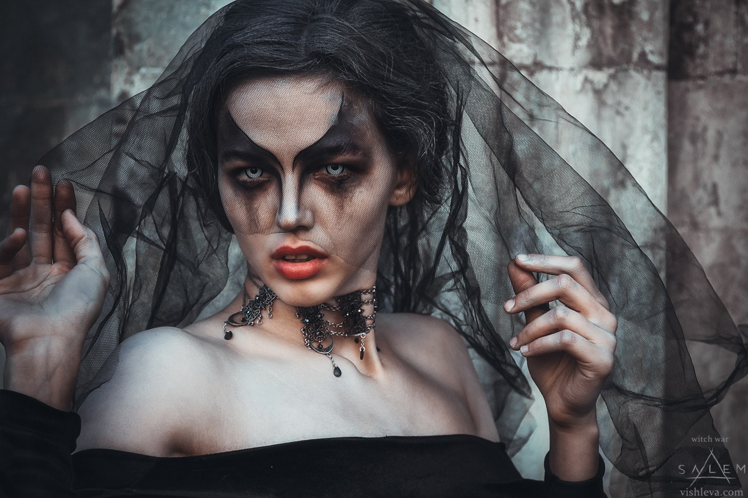 young adult, fantasy girl, one person, model, hairstyle, evil, 720P, portrait, women, veil, fashion, beautiful woman, 500px, looking at camera, young women, HD Wallpaper