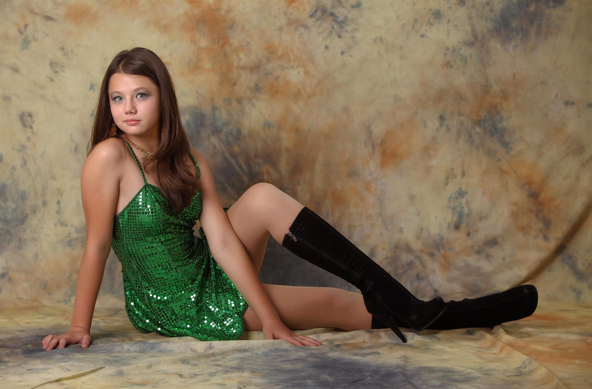 boots, brunette, Kleofia, 1080P, model, dress, look, HD Wallpaper