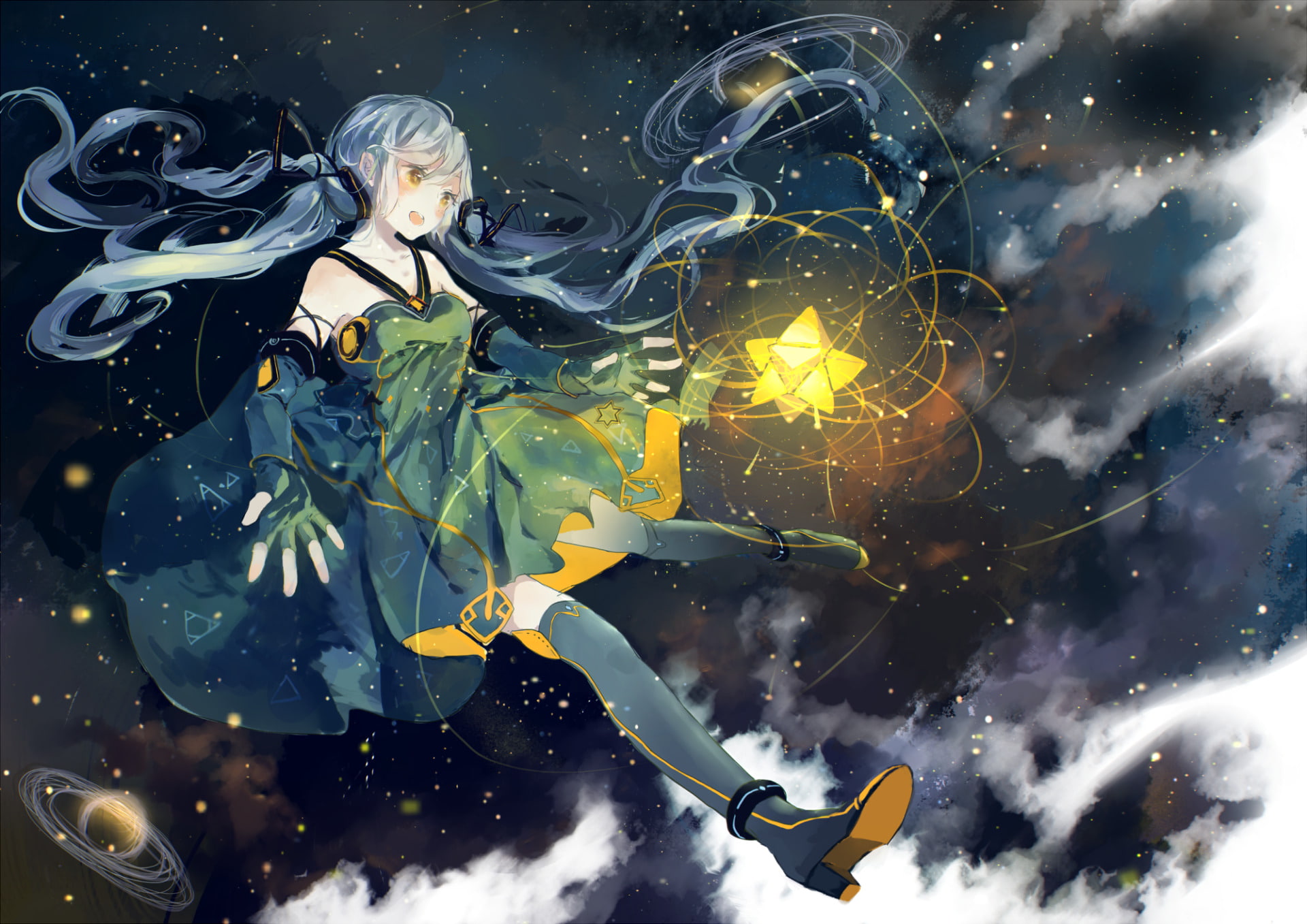 motion, women, art and craft, digital composite, Vocaloid, fantasy, Stardust (Vocaloid), inspiration, outdoors, adult, architecture, one person, human representation, HD Wallpaper