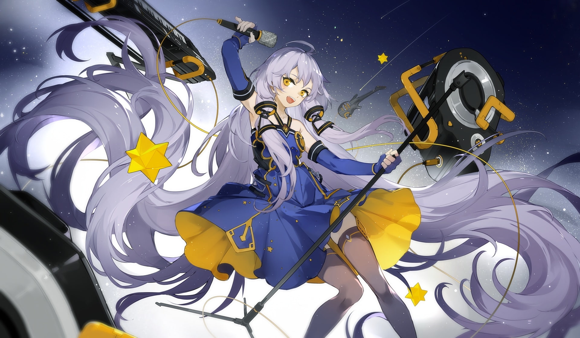 no people, stardust, creativity, nature, flowering plant, petal, still life, xingchen, vulnerability, close-up, high angle view, indoors, blue, vocaloid, HD Wallpaper