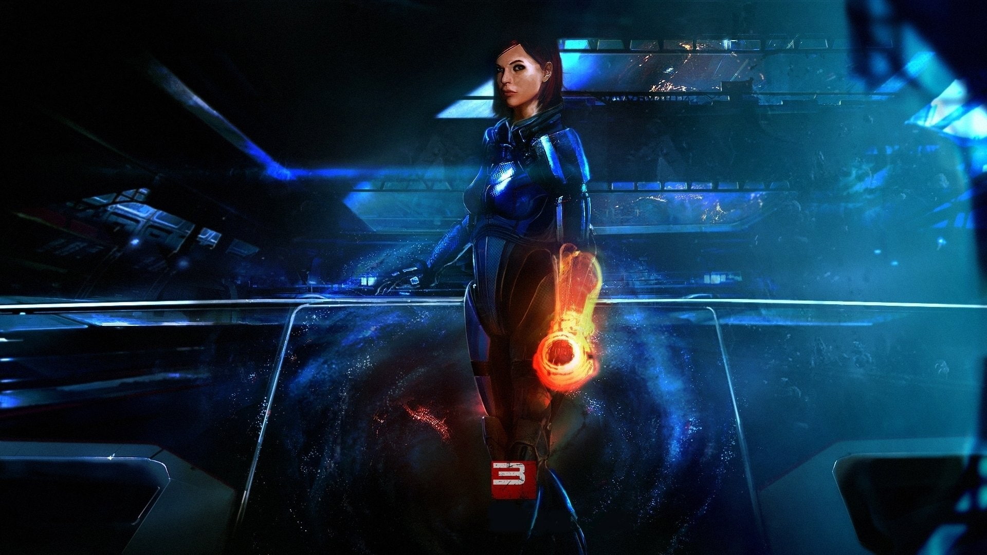 1080P, Mass Effect 3, Ashley Williams, Mass Effect, HD Wallpaper