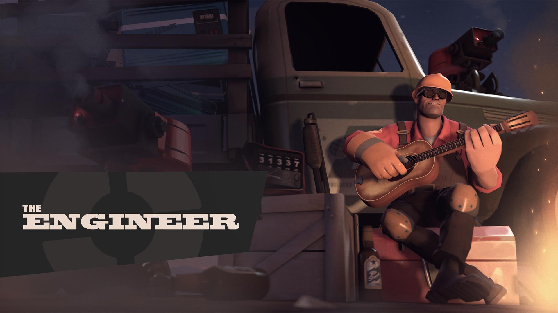engineer, fortress, guitar, hd, video games, 1080P, team, HD Wallpaper