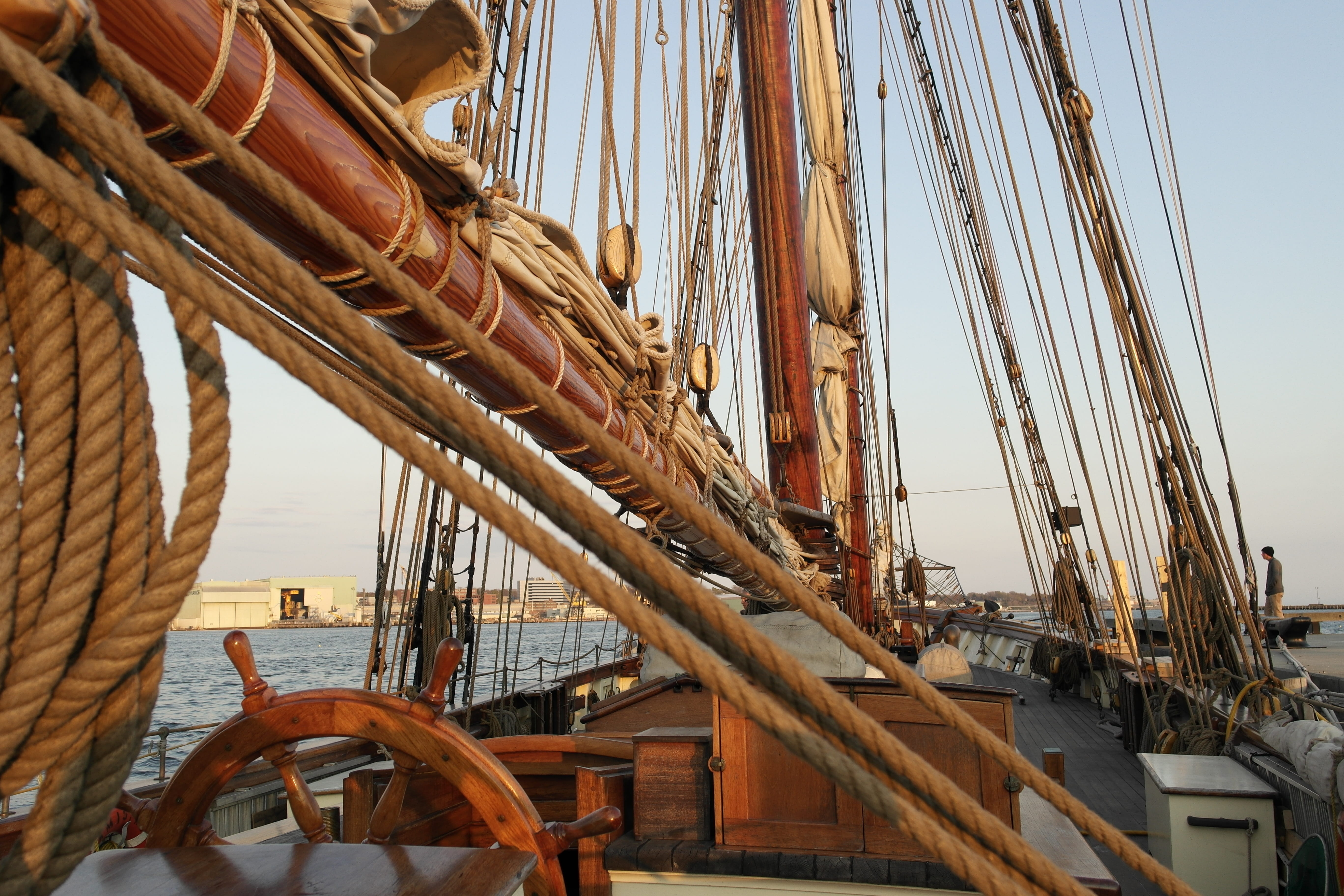 brown, sailboat, nautical vessel, nature, yacht, rope, no people, day, wood - material, sailing ship, wood, water, ropes, mode of transportation, sailing, HD Wallpaper