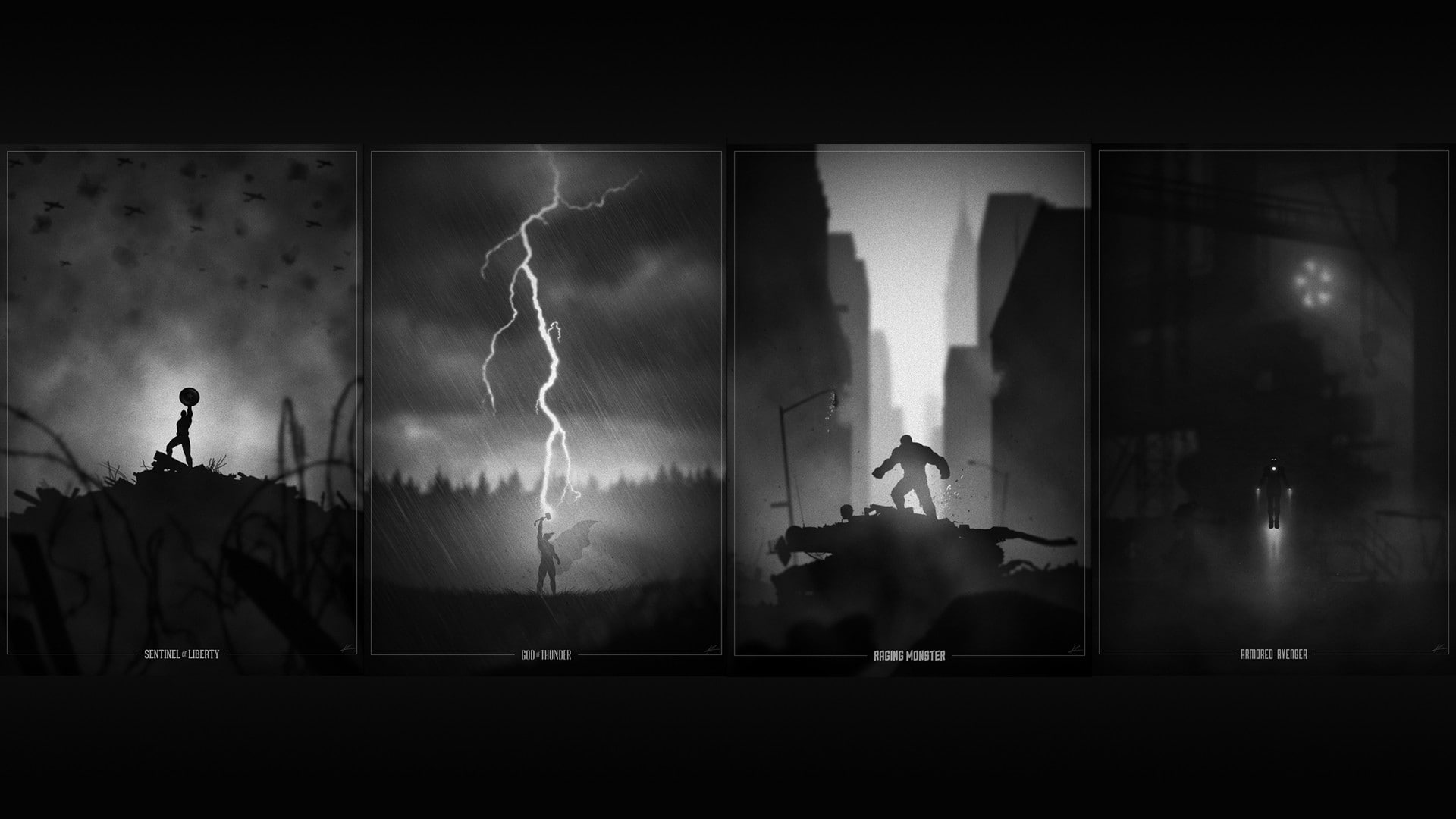 power in nature, architecture, 1080P, illuminated, unrecognizable person, nature, built structure, sky, thunderstorm, sign, cloud - sky, lightning, Marvel Heroes, HD Wallpaper