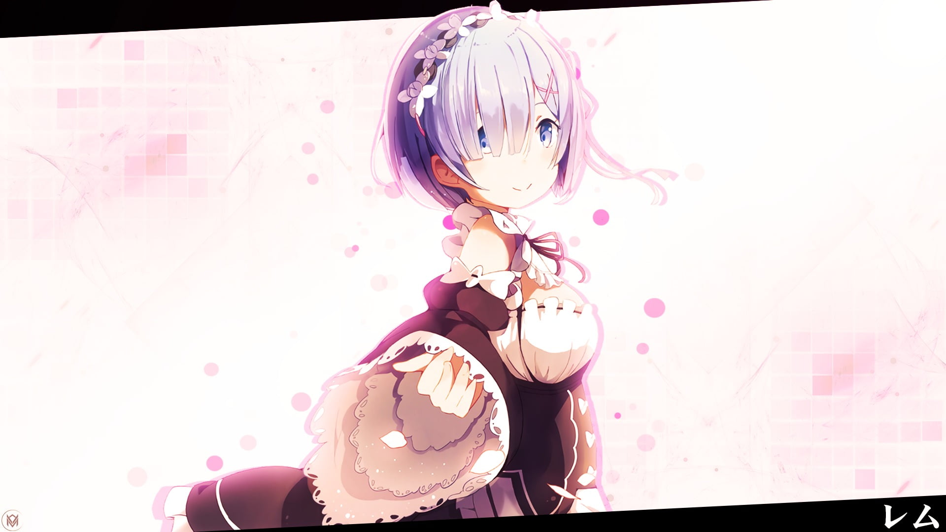 one person, pink color, holding, haired, lifestyles, toy, portrait, females, childhood, illustration, day, women, 1080P, Re:Zero Kara Hajimeru Isekai Seikatsu, HD Wallpaper