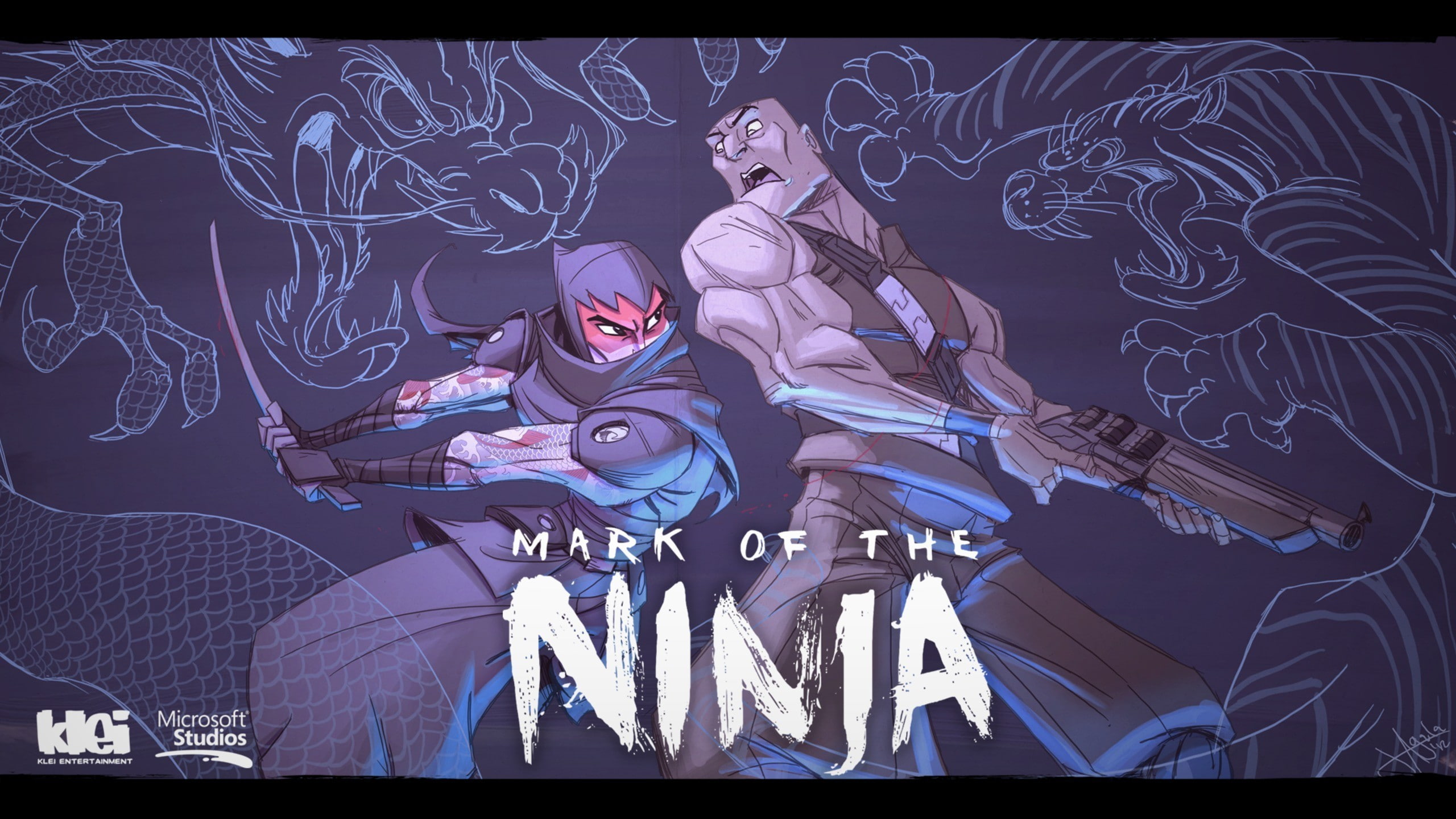 Mark of the Ninja, video games, 2K, HD Wallpaper