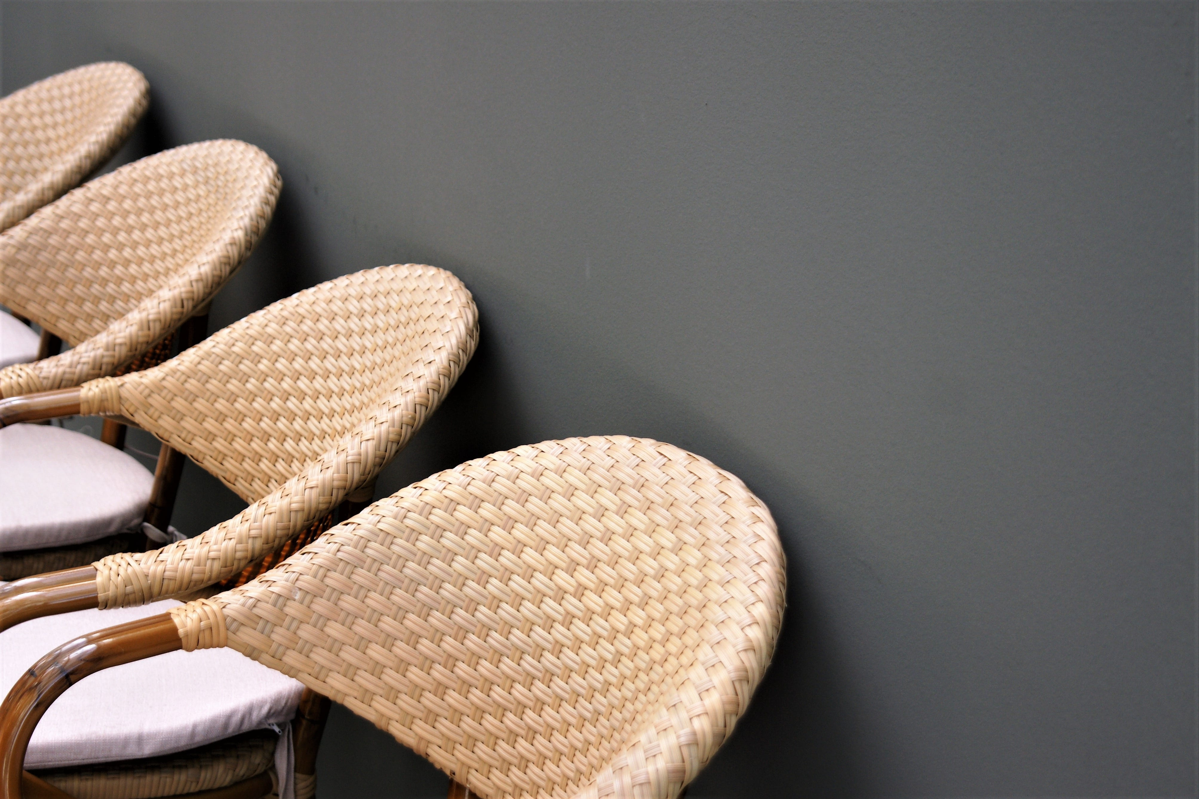 slipper, chairs, wall - building feature, rattan, high angle view, furniture pieces, indoors, security, seat, clothing, large group of objects, chair, personal accessory, HD Wallpaper