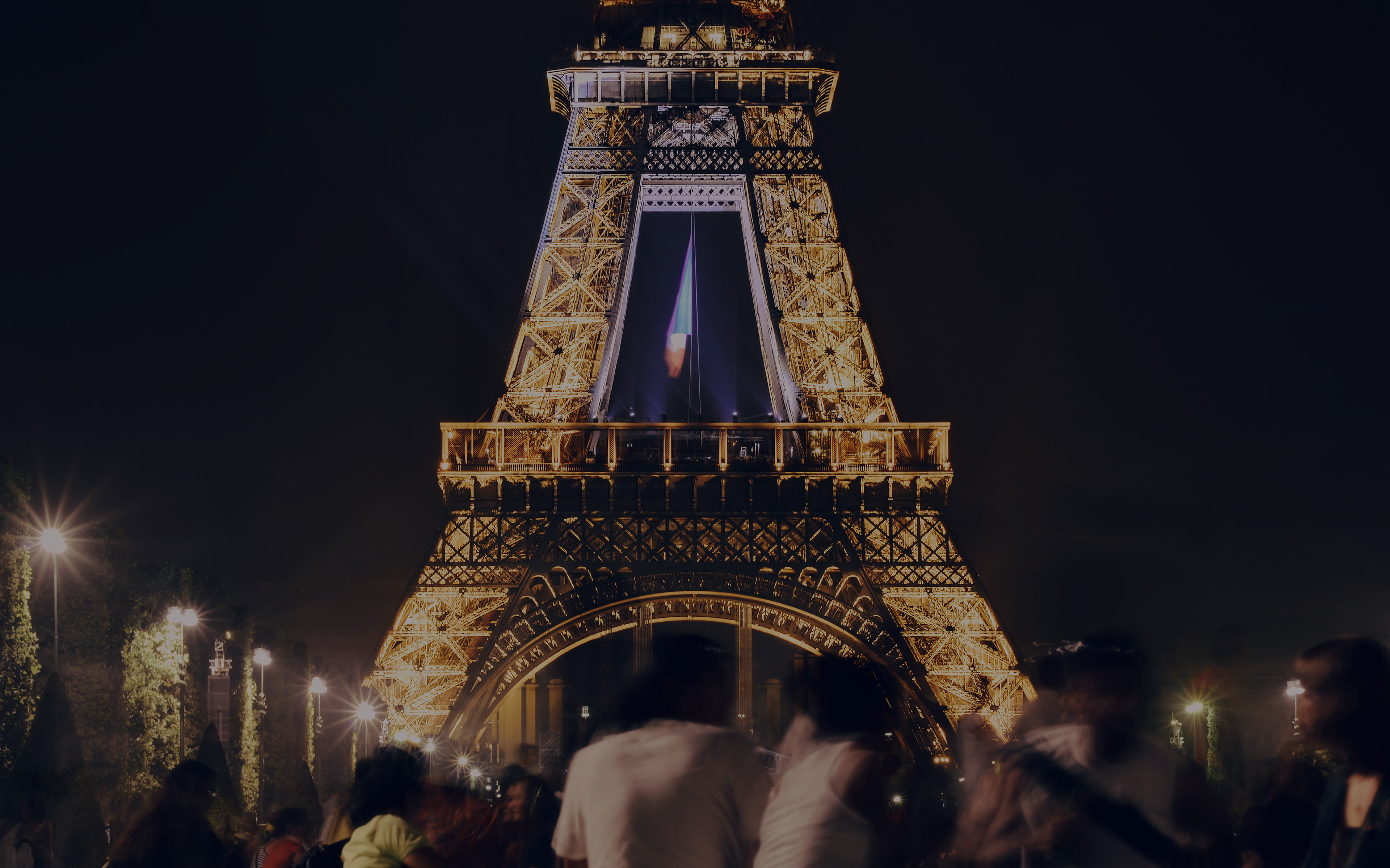 france, group of people, night, paris, travel destinations, tourism, real people, city, eiffel, sky, crowd, the past, illuminated, tour, tower, history, HD Wallpaper