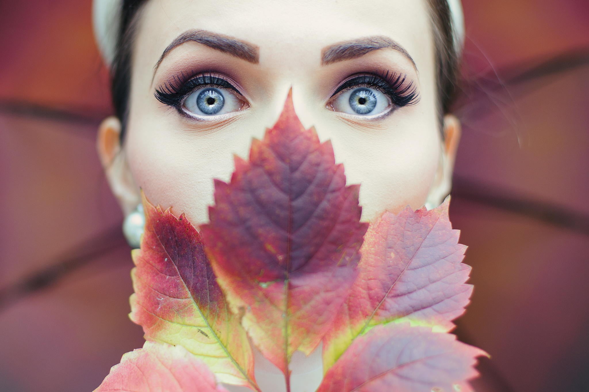 one Person, season, makeup, portrait, covering, yellow, mouth, headshot, colors, human body part, nature, nose, looking, adult, face, looking at camera, HD Wallpaper