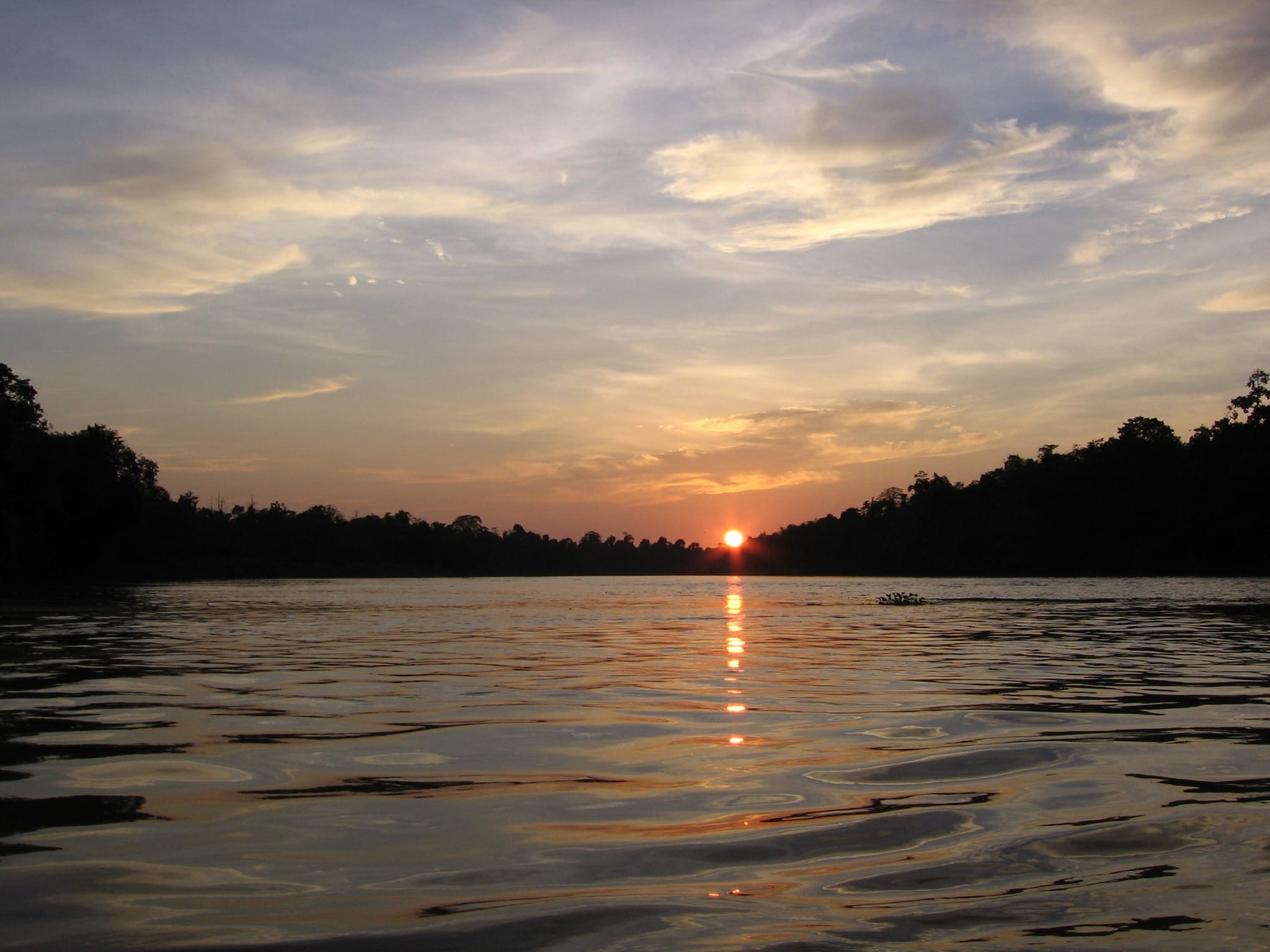 non-urban scene, reflective, outdoors, cloudy, nature, beauty In Nature, sun, shining, idyllic, Rivers, sky, silhouettes, spots, Orange, 1080P, Sunsets, HD Wallpaper