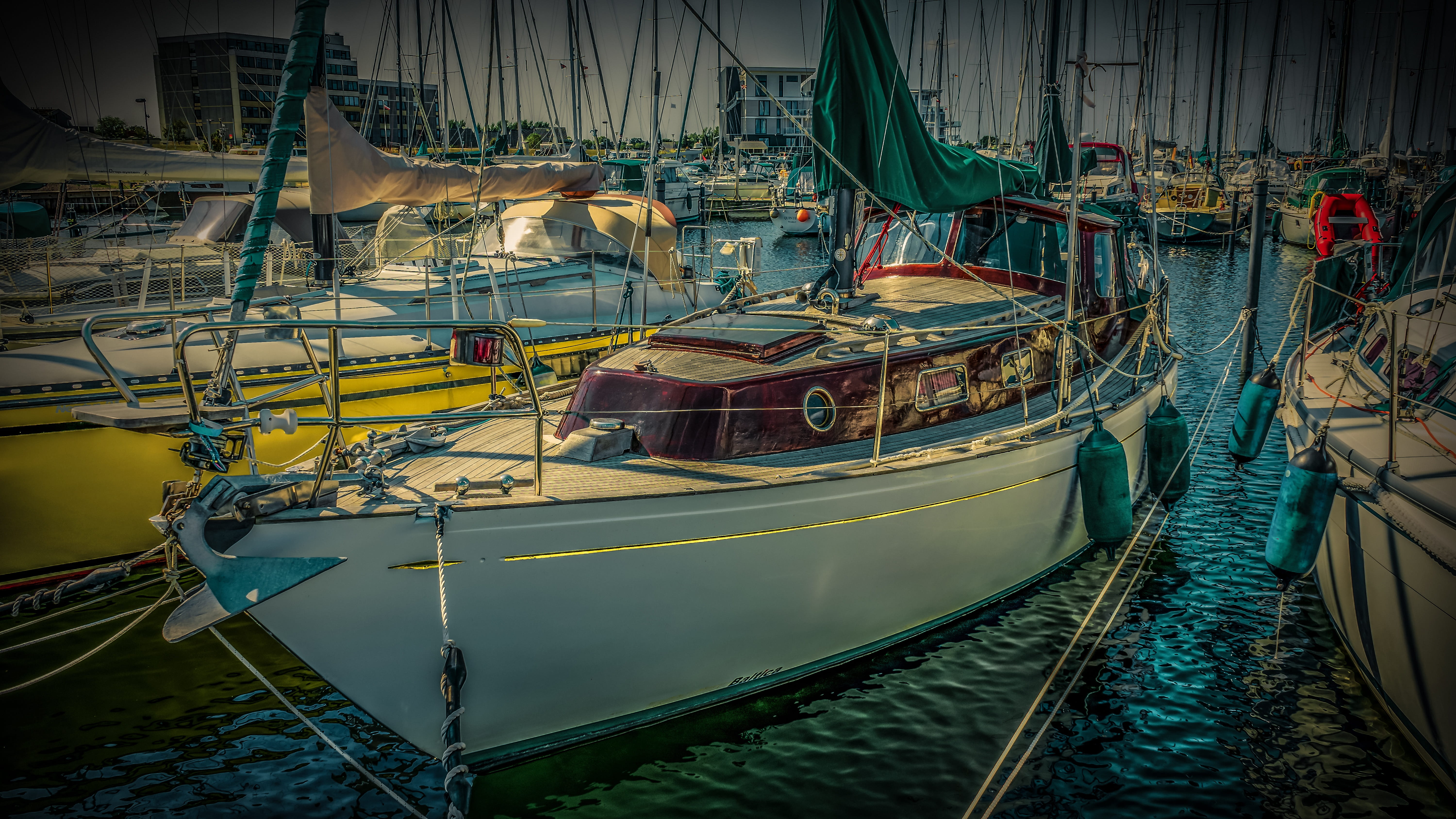 architecture, sailboat, outdoors, fishing, moored, no people, sun spot, mode of transportation, sailing boat, nautical vessel, sea, transportation, fishing industry, HD Wallpaper