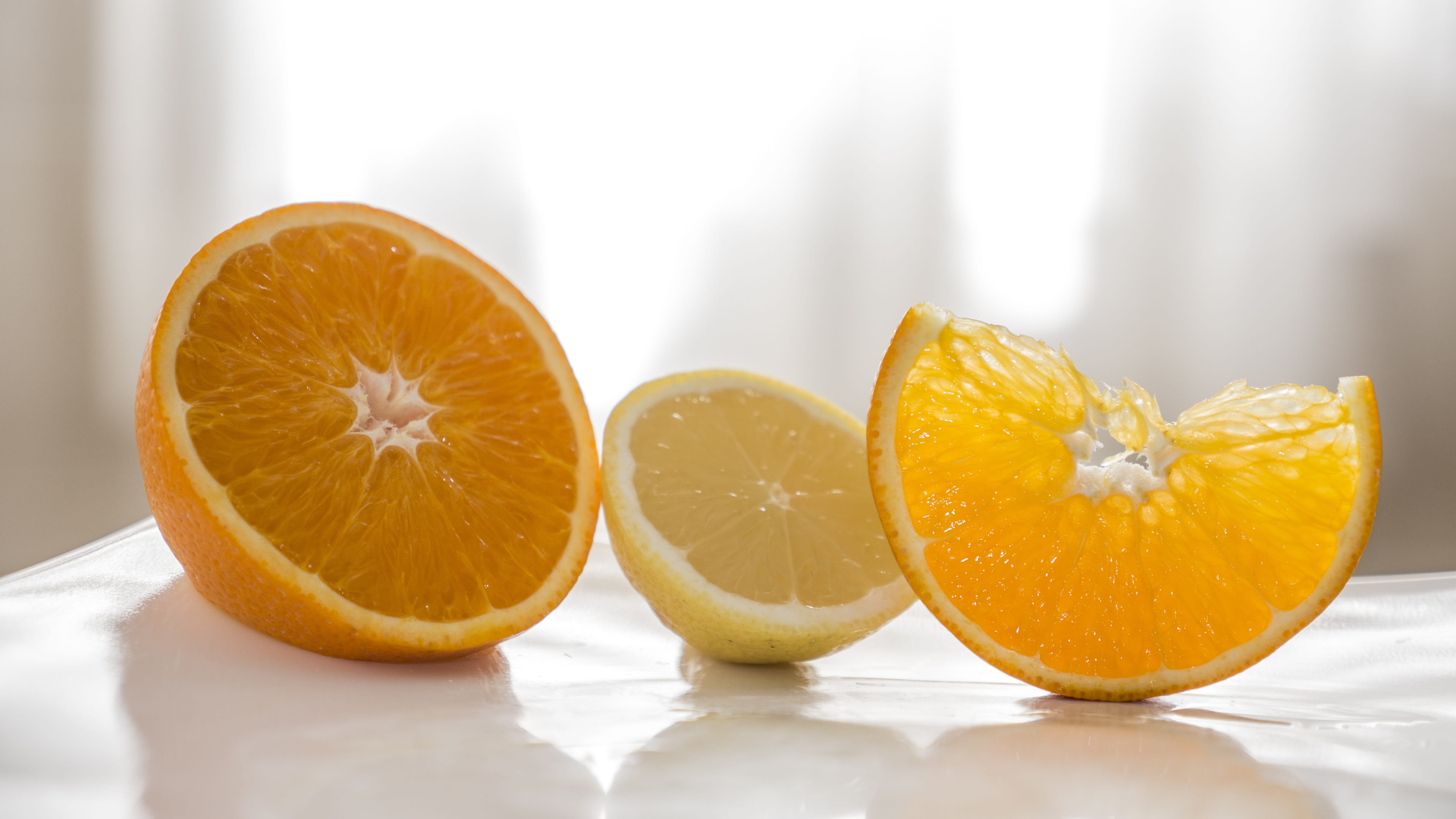 4K, court, freshness, studio shot, vitamin c, sour taste, wellbeing, indoors, slice, healthy eating, white, food and drink, still life, Half, Half, gajo, HD Wallpaper
