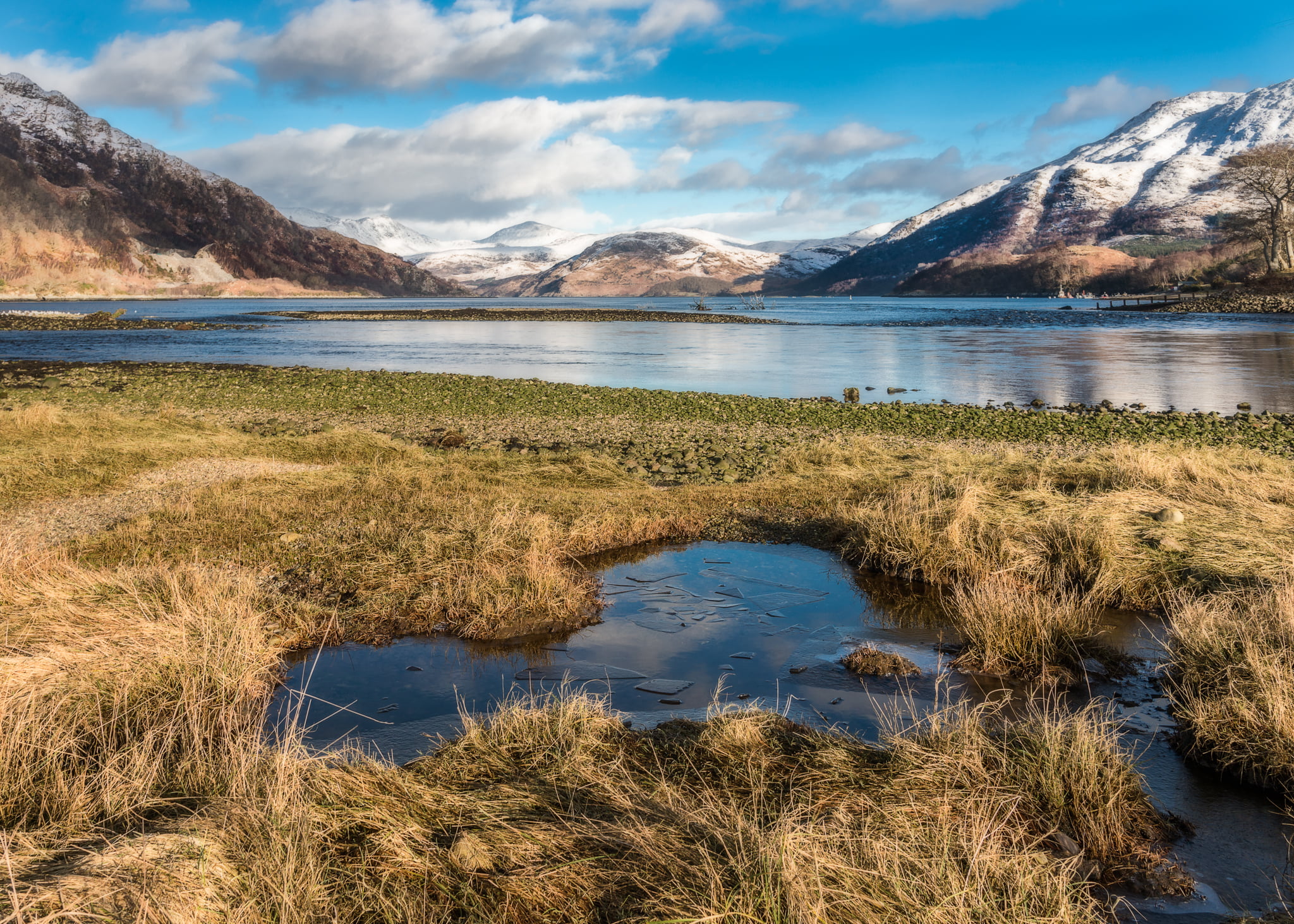 reflections, outdoors, mountain, nature, loch, body of water, sky, Nikon D800e, heart, blue, scotland, 6G, lake, snow, On Thin Ice, beside, reflection, HD Wallpaper
