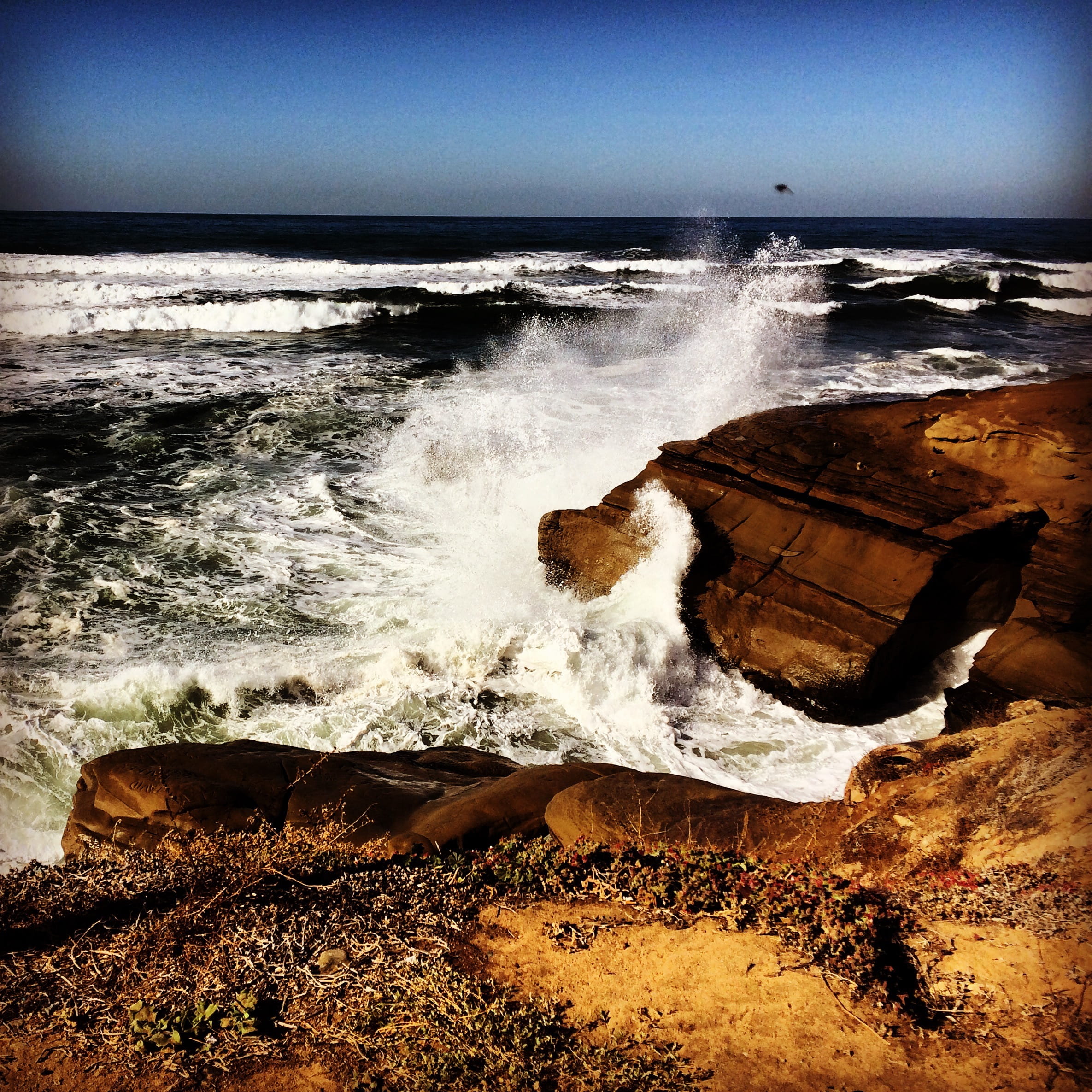 san diego, no people, high tide, beach, splashing, motion, outdoors, wave, ocean, united states, sea, sky, land, horizon, scenics - nature, hitting, water, Phone HD Wallpaper